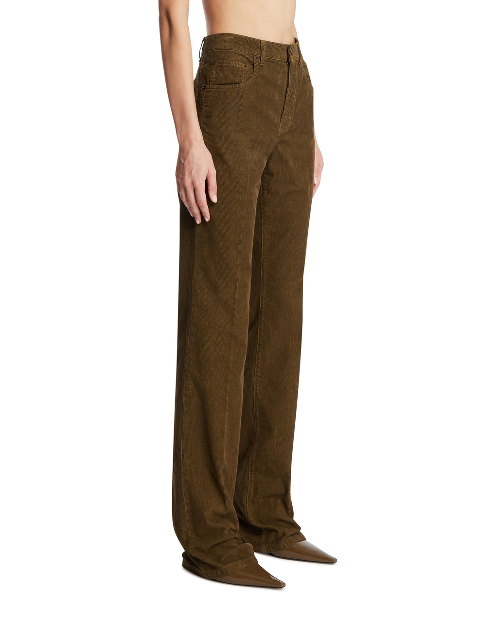 Оригінальна Green Corduroy Clyde Pants Saint laurent – вид ззаду