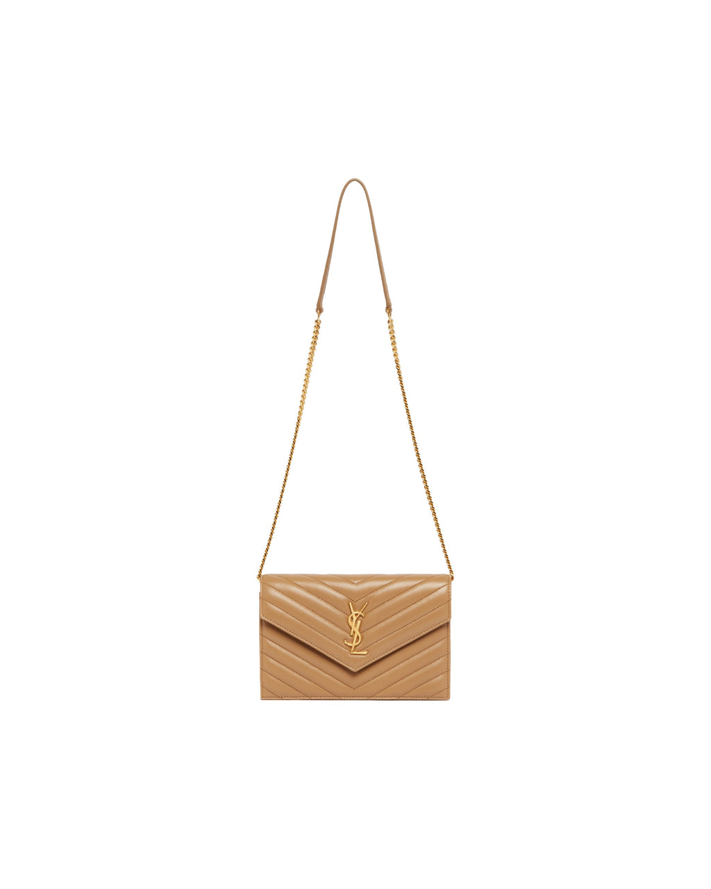 Оригінальна Beige Cassandre Envelope Wallet With Chain Saint laurent – вид ззаду