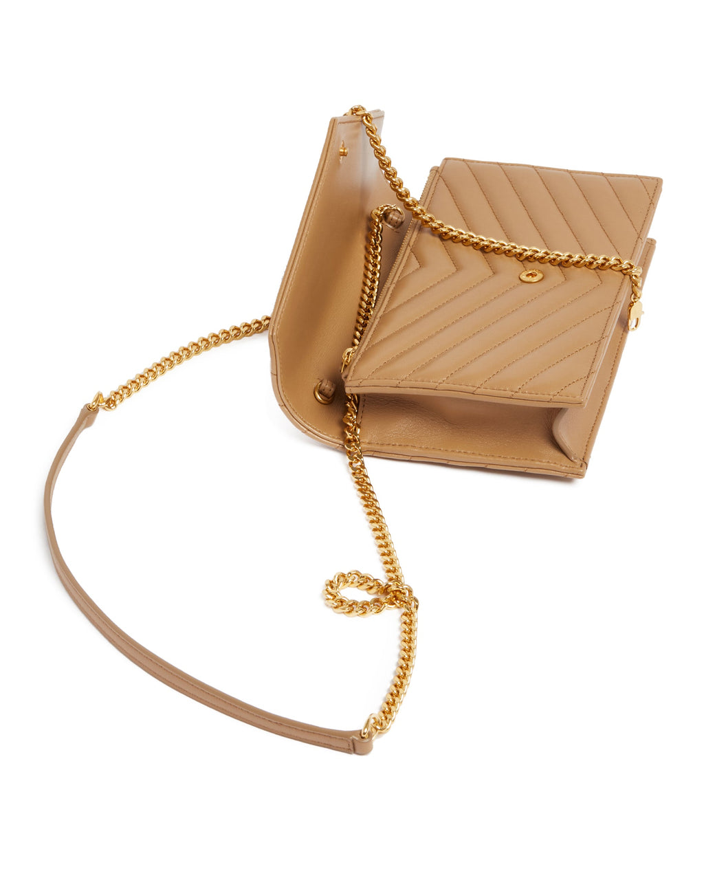 Оригінальна Beige Cassandre Envelope Wallet With Chain Saint laurent – збільшений вид