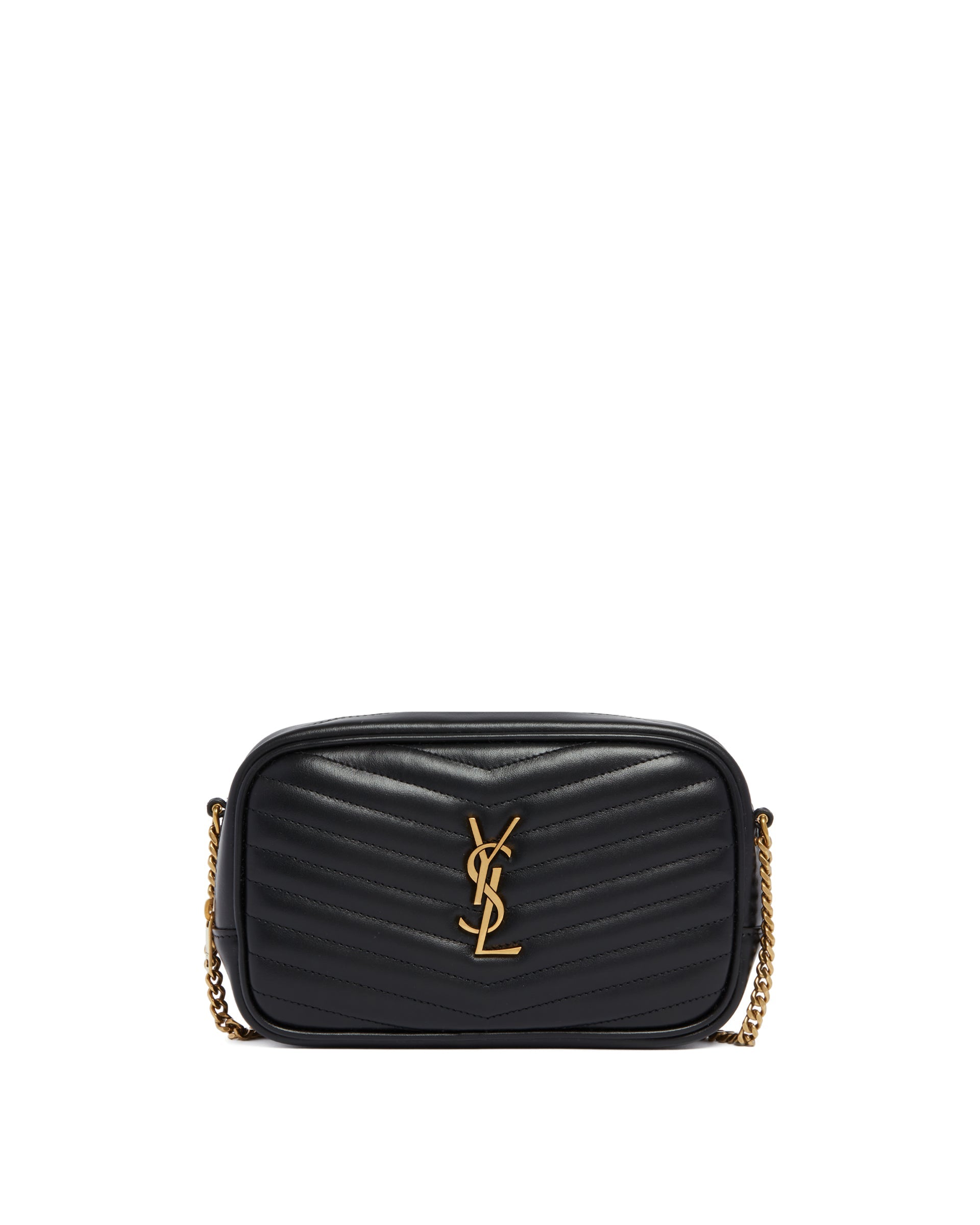 Оригінальна Black Mini Lou Bag Saint laurent – боковий вид