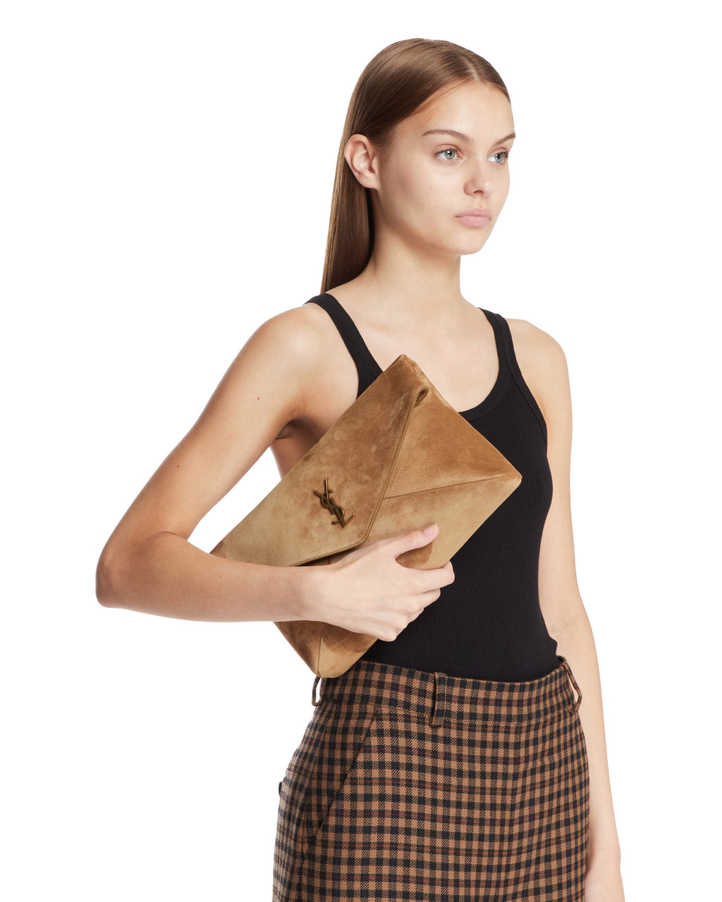 Оригінальна Brown Large Cassandre Envelope Clutch Saint laurent – детальний вид