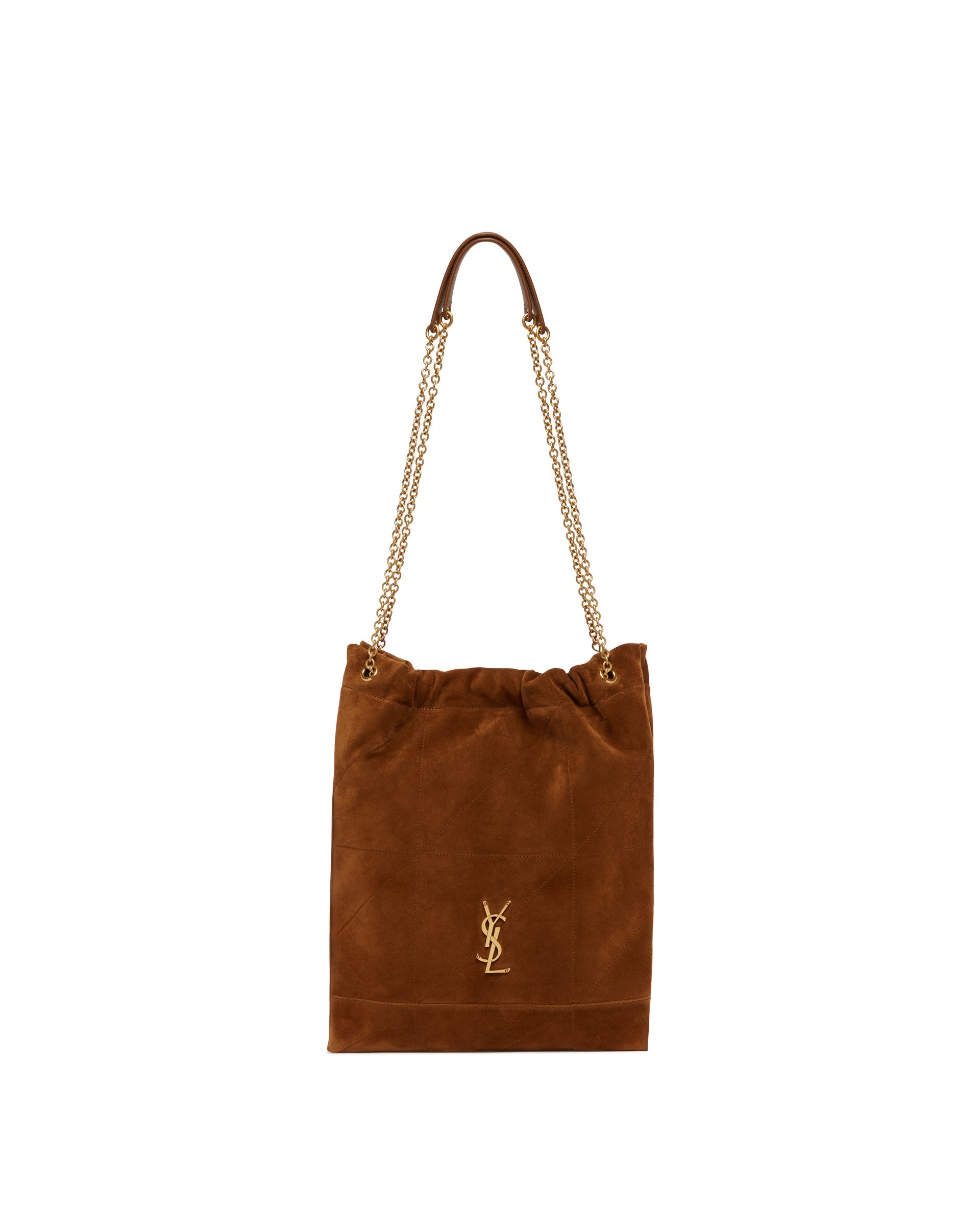 Brown Suede Pochon Jamie Saint laurent оригінал – Купити в Україні – боковий вид