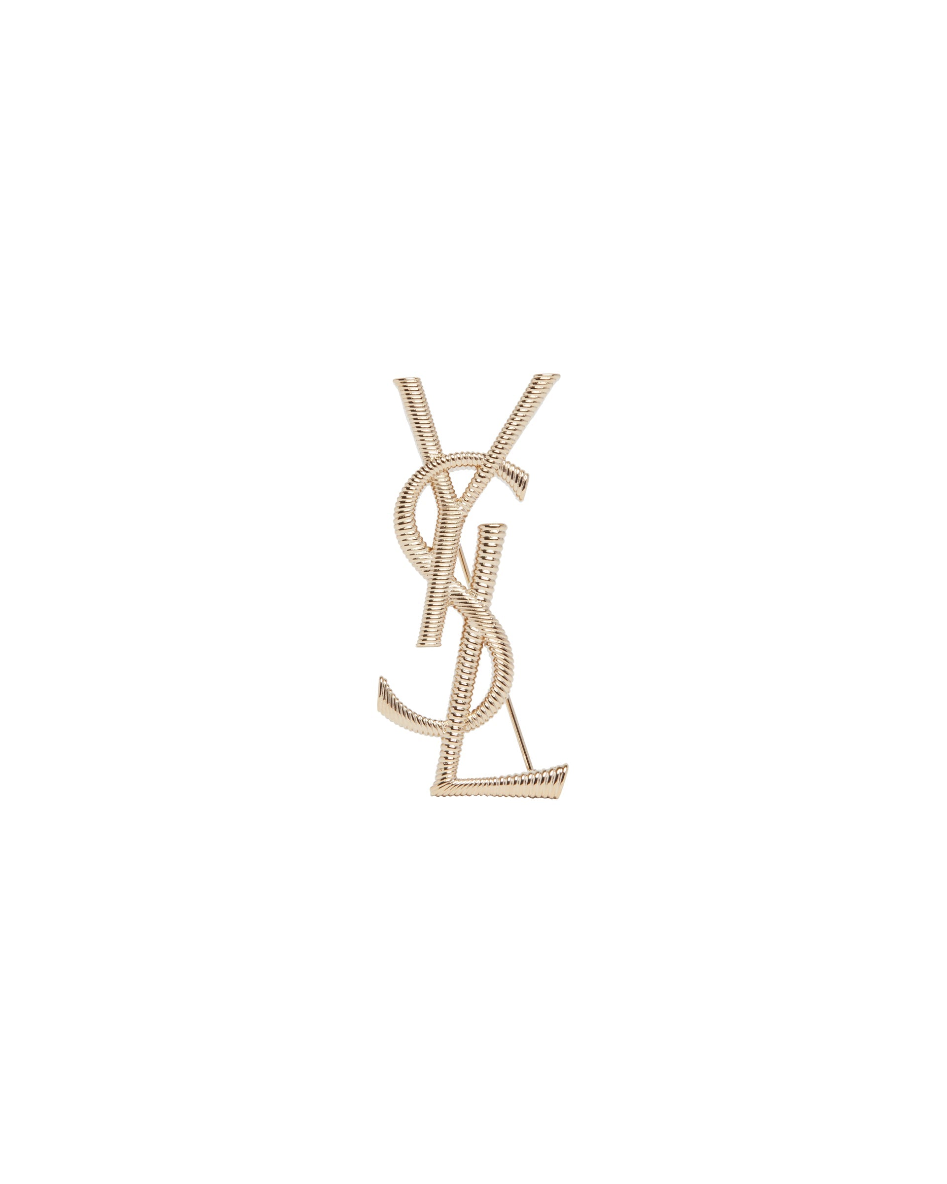 Gold Cassandre Brooch Saint laurent – Гарантія оригінальності – вид ззаду