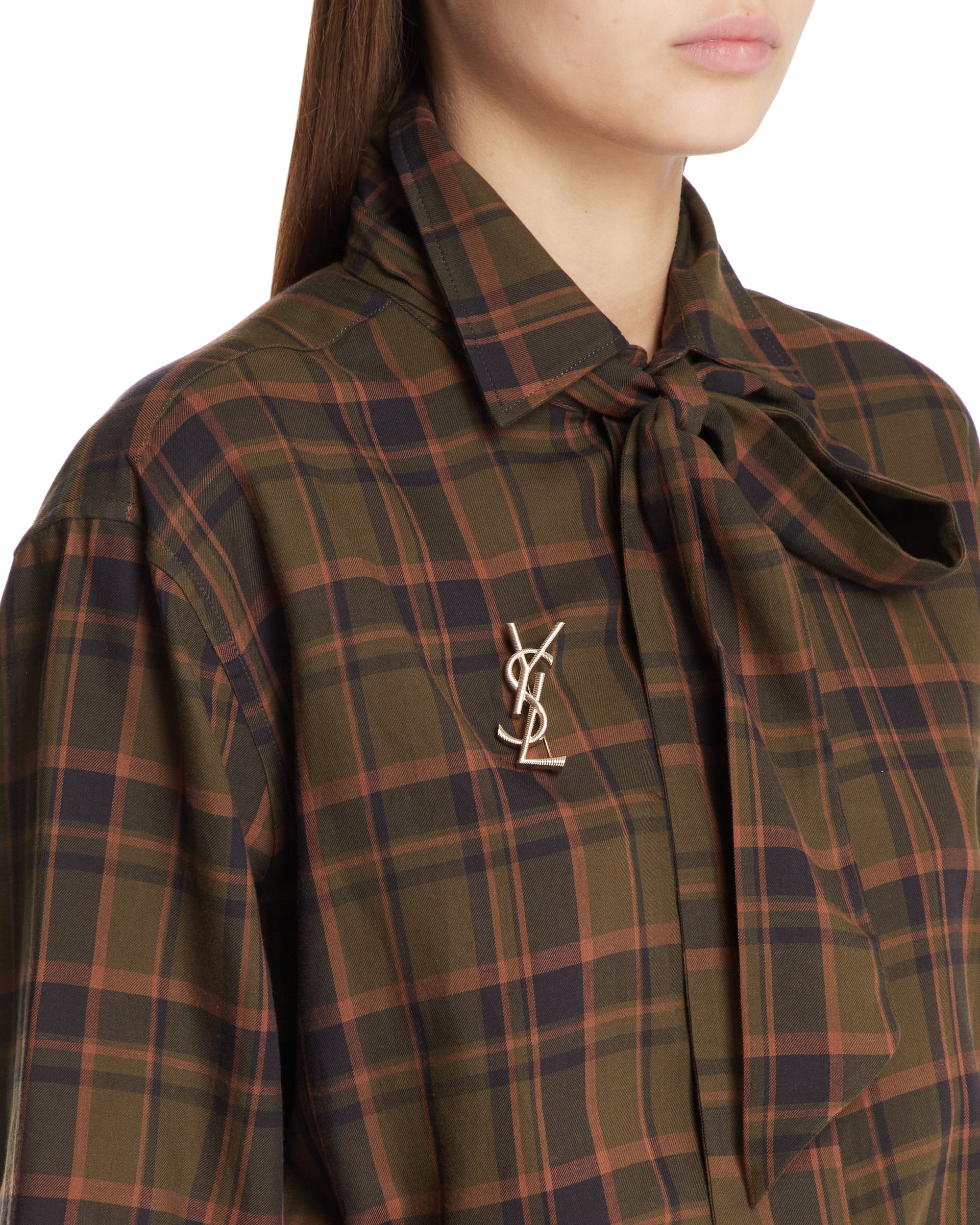 Gold Cassandre Brooch Saint laurent – Гарантія оригінальності – детальний вид