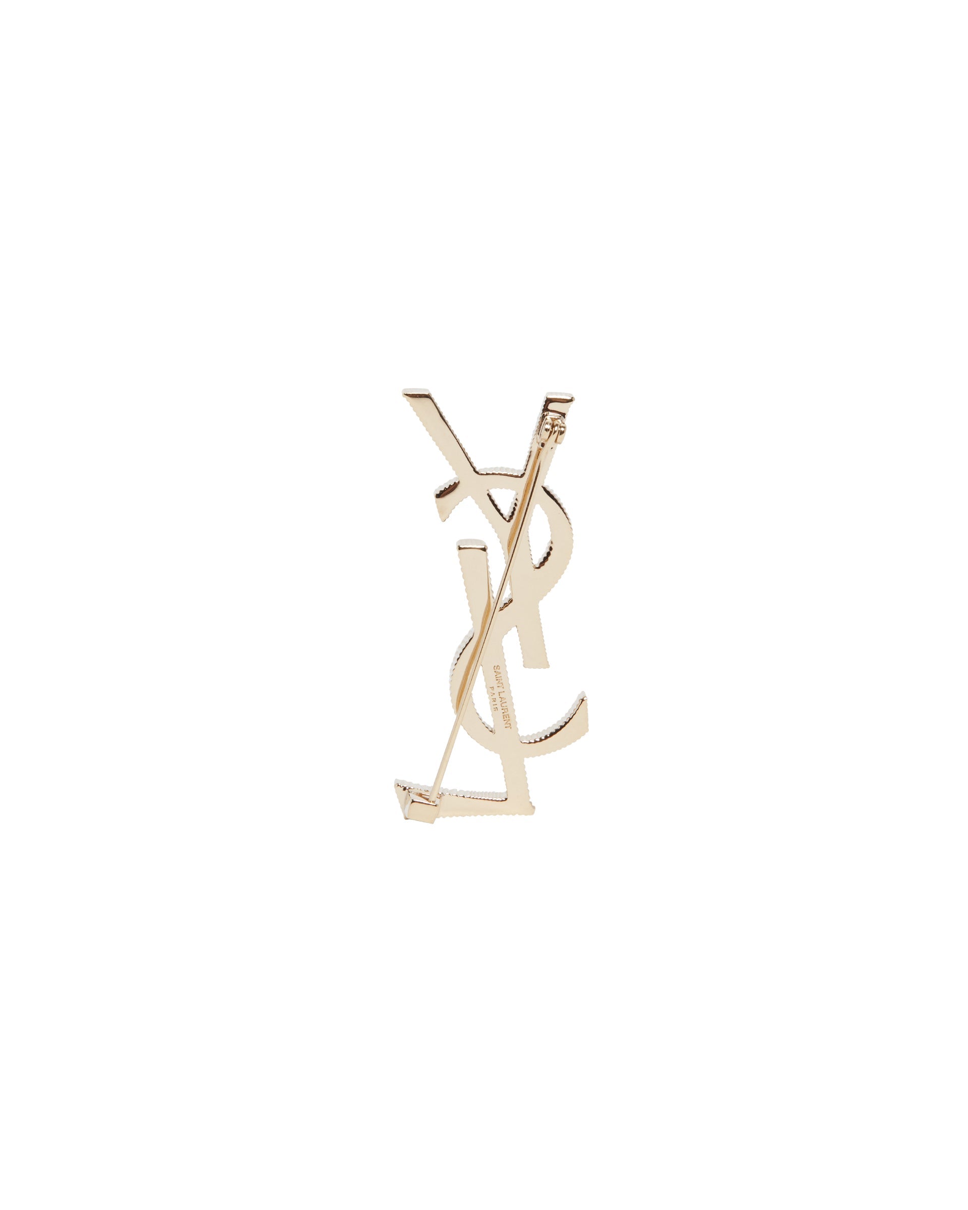 Gold Cassandre Brooch Saint laurent – Гарантія оригінальності – збільшений вид