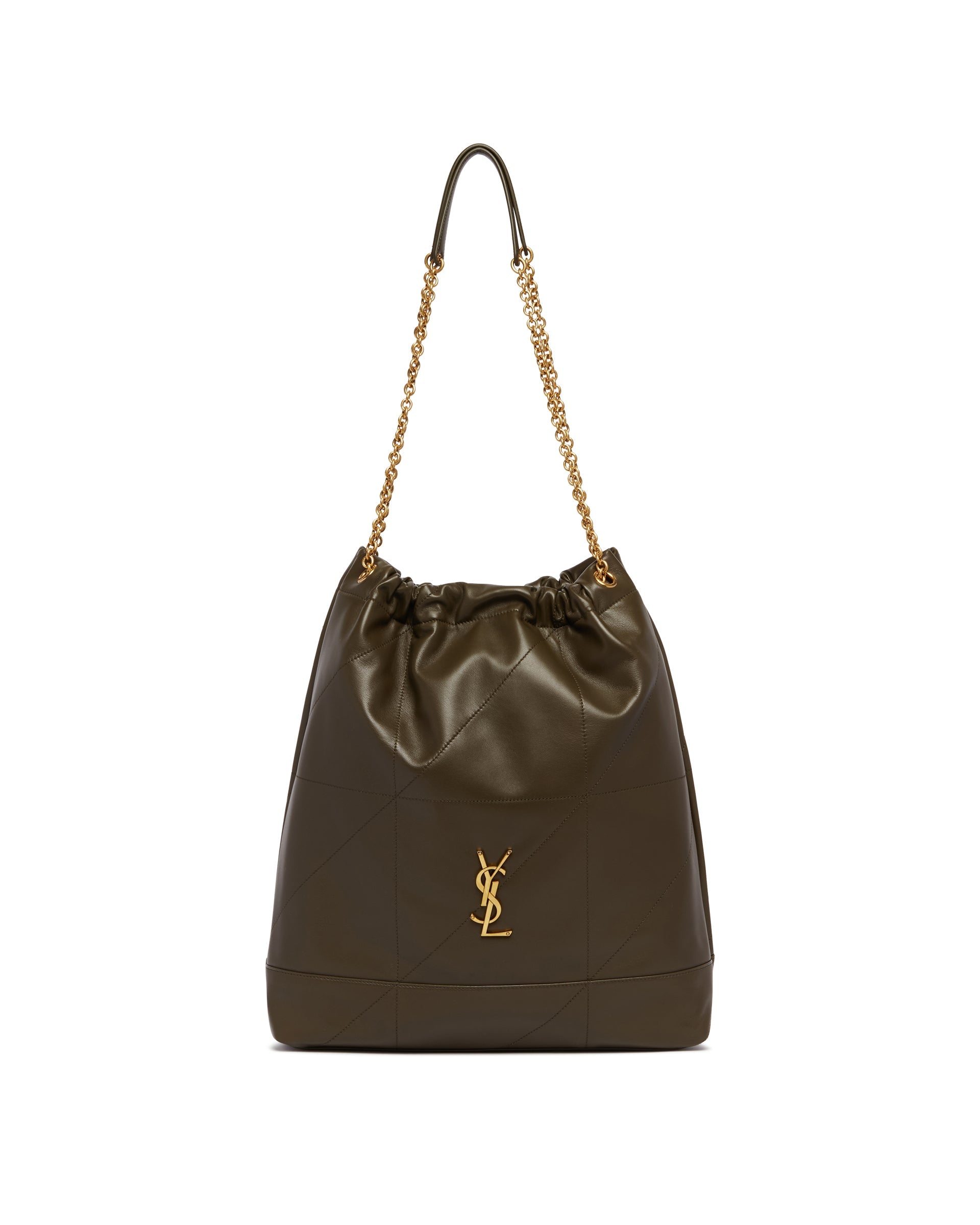Green Large Jamie Pochon Bag Saint laurent – Гарантія оригінальності – боковий вид