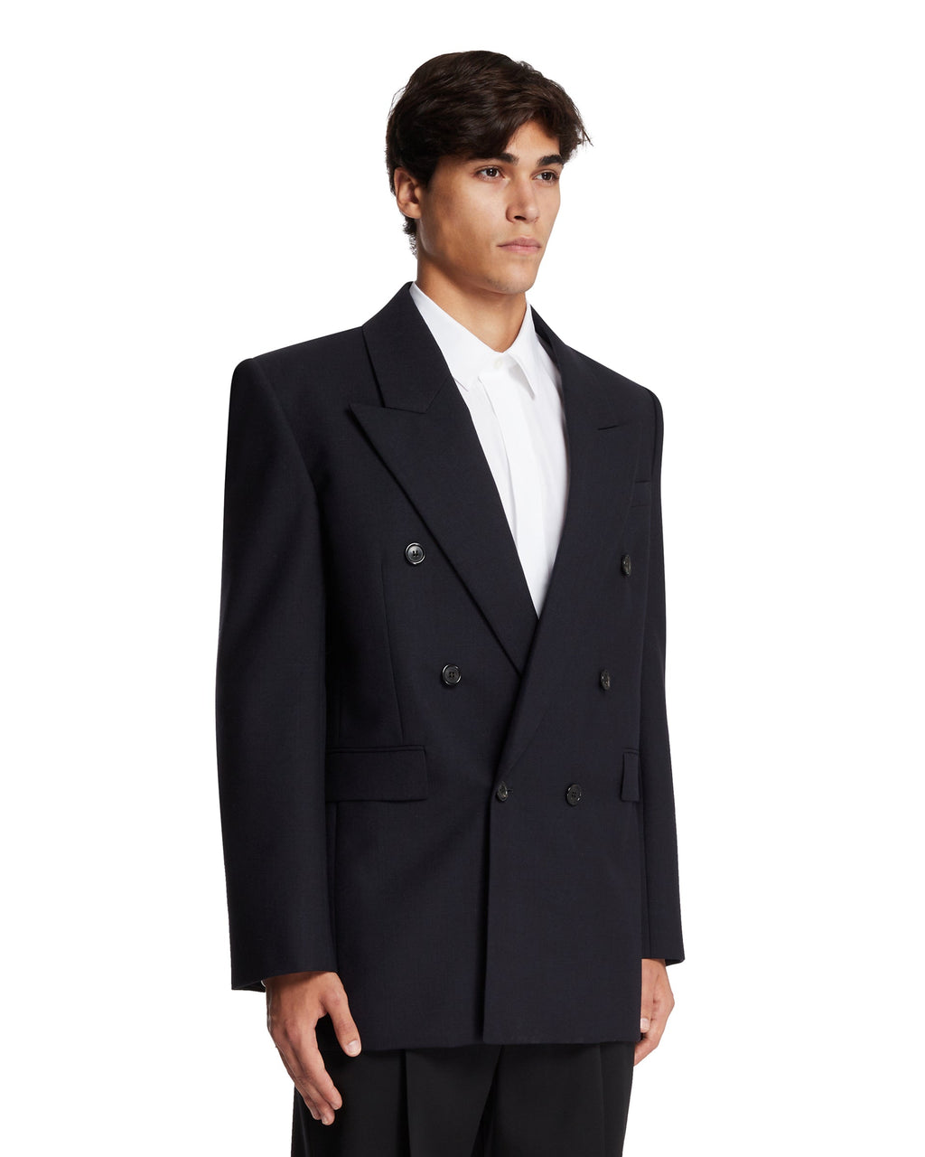 Оригінальна Blue Double-Breasted Jacket Saint laurent – вид ззаду