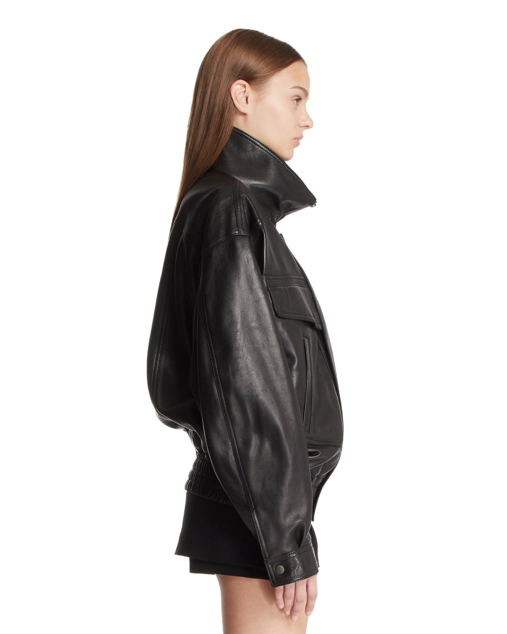 Оригінальна Black Leather Bomber Saint laurent – збільшений вид