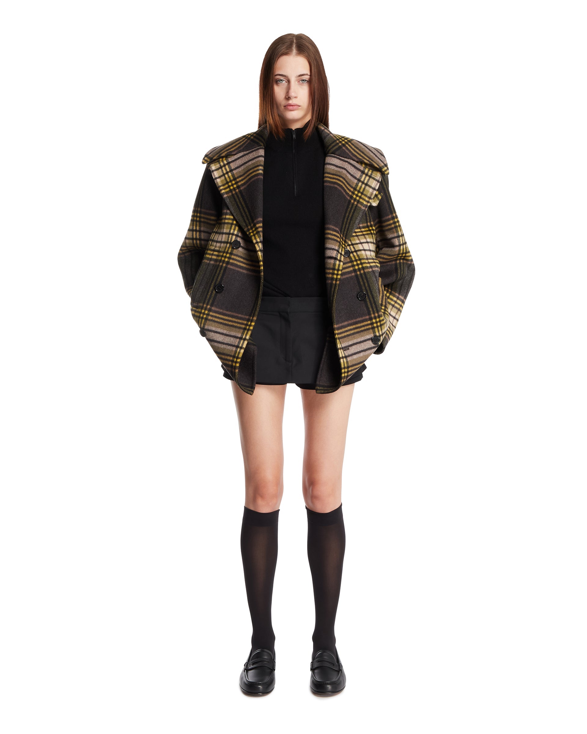 Оригінальна Gray Tartan Peacoat Saint laurent – детальний вид