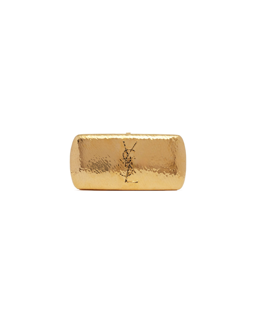 Gold-Tone Metal Evening Clutch Saint laurent – Гарантія оригінальності – вид ззаду