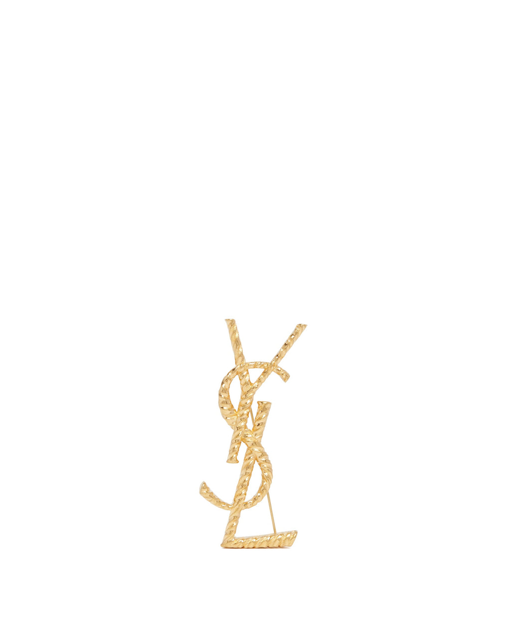 Gold Cassandre Brooch Saint laurent – Гарантія оригінальності – боковий вид
