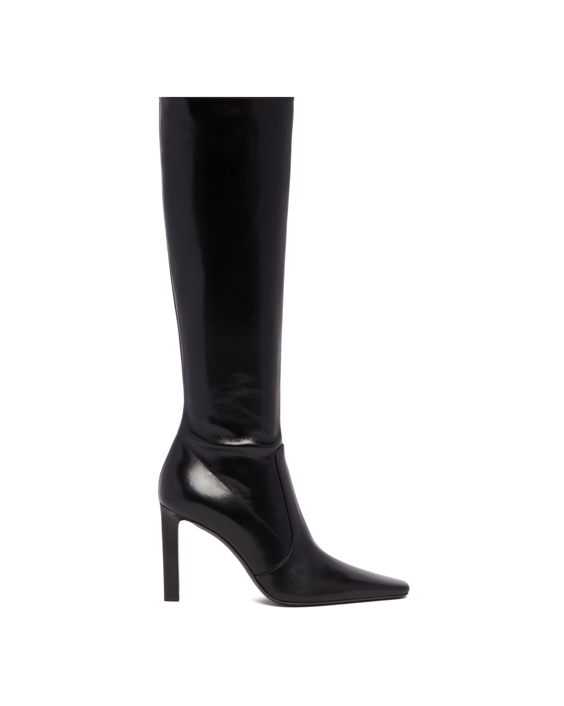 Оригінальна Black Francoise Leather Boots Saint laurent – боковий вид