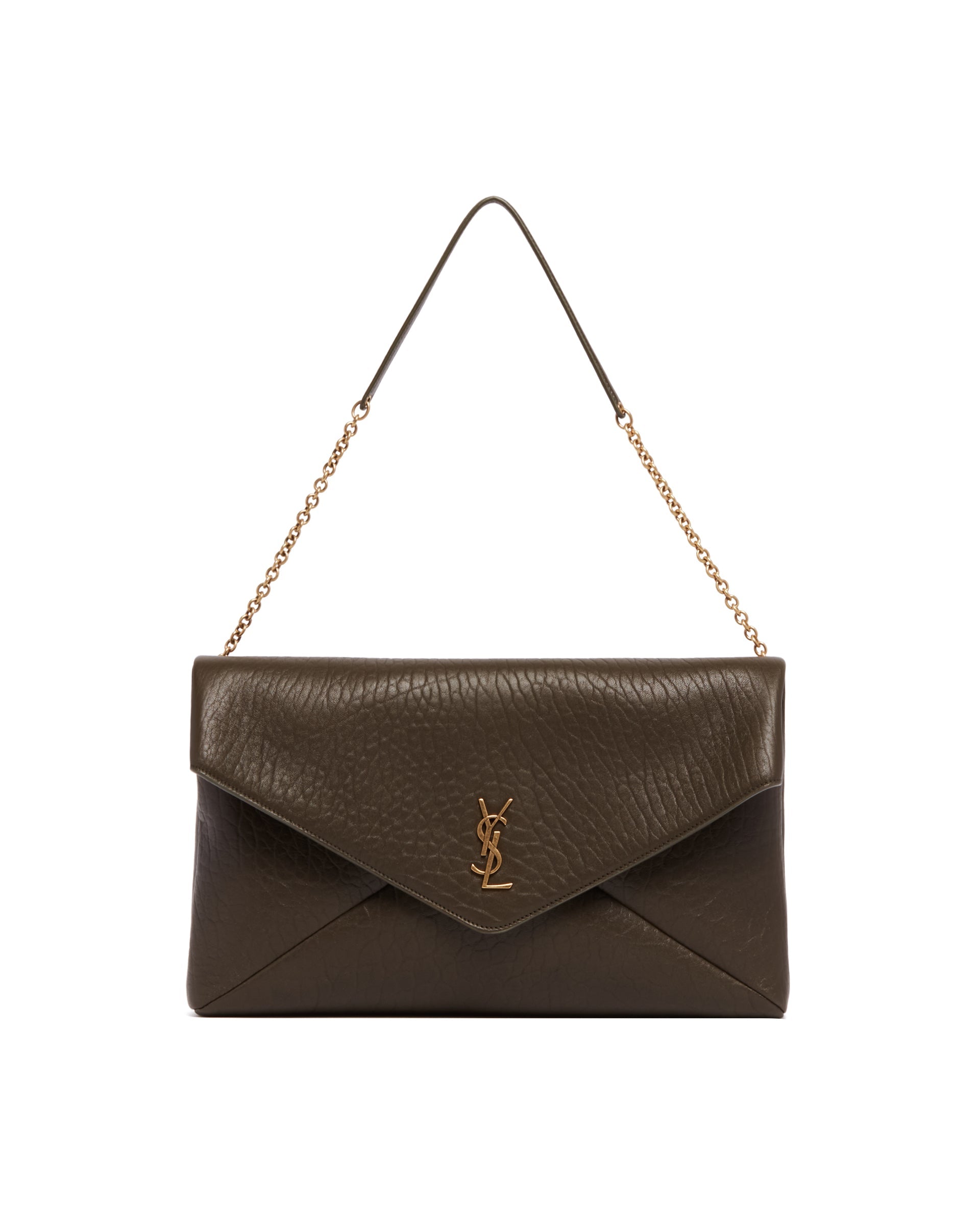 Green Cassandre XXL Envelope Clutch Saint laurent – Гарантія оригінальності – вид ззаду
