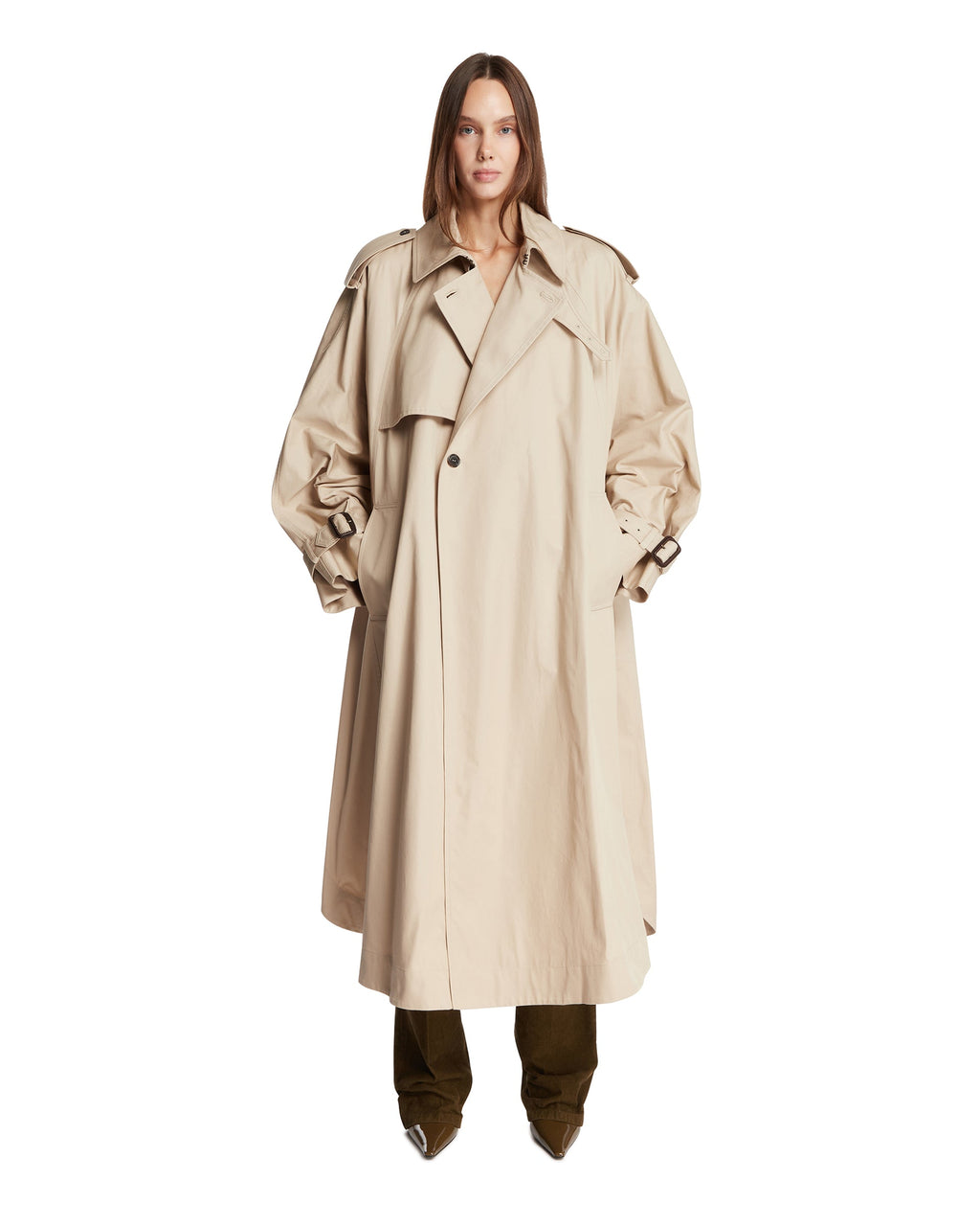 Beige Trench Cape Saint laurent оригінал – Купити в Україні – детальний вид