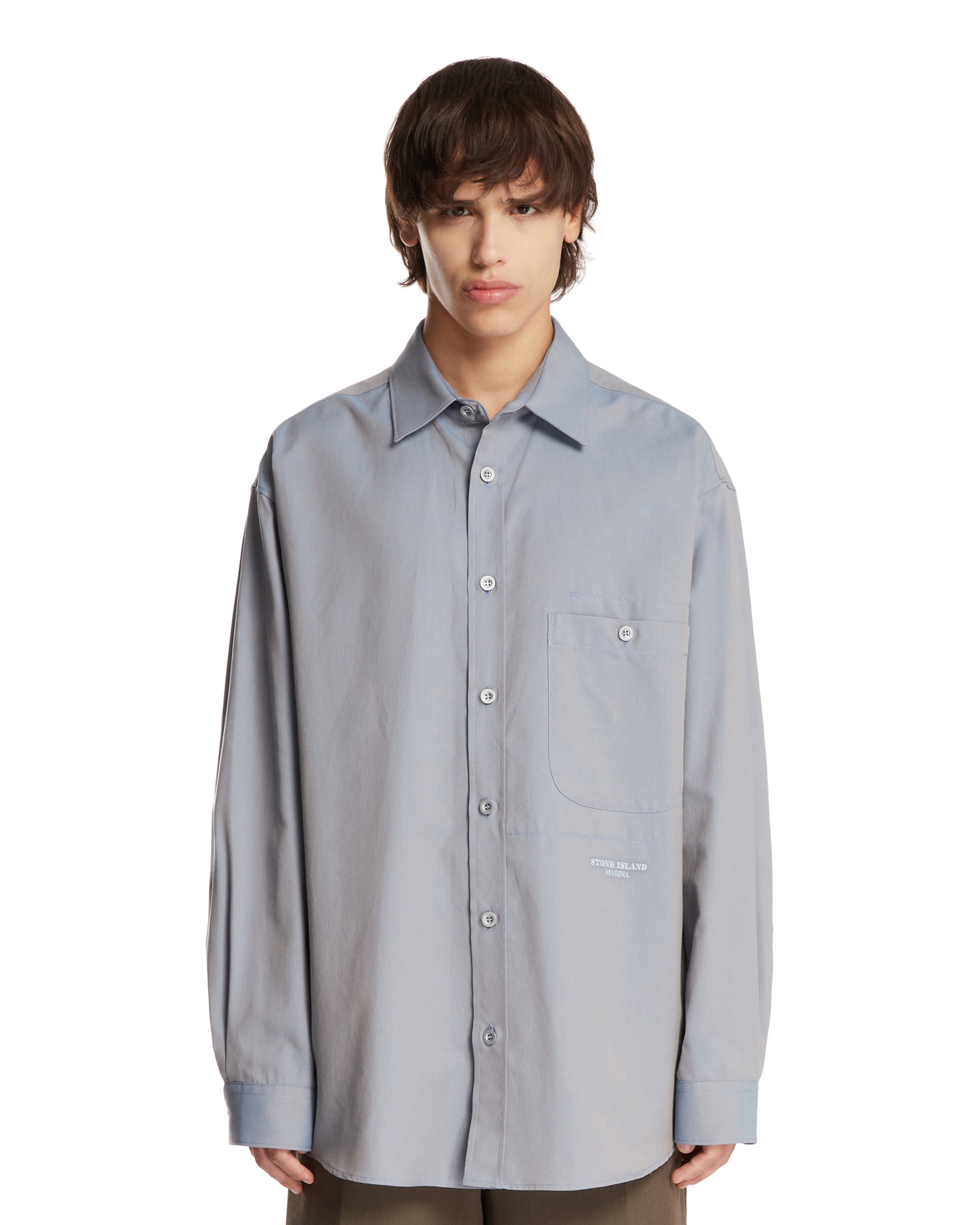 Light Blue Cotton Shirt - STONE ISLAND