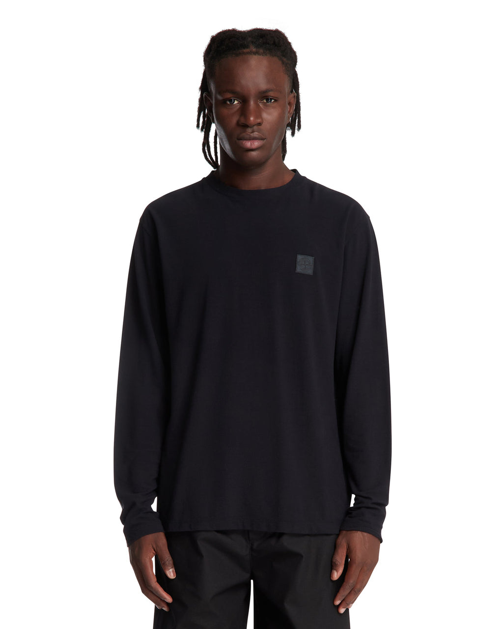 Оригінальна Blue Long Sleeve T-Shirt Stone island – боковий вид