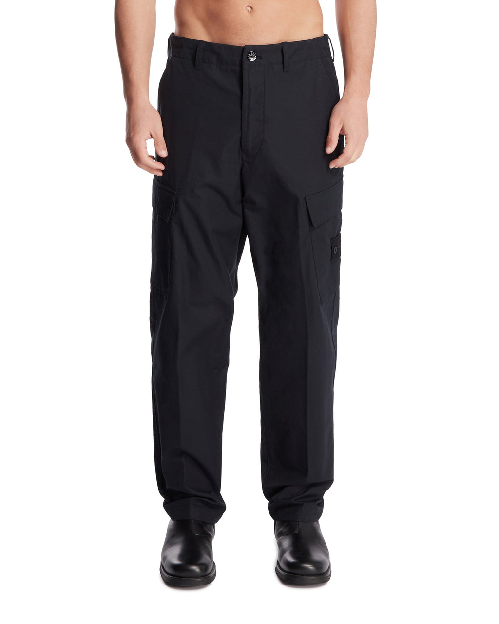 Blue Cotton Utility Pants Stone island оригінал – Купити в Україні – боковий вид