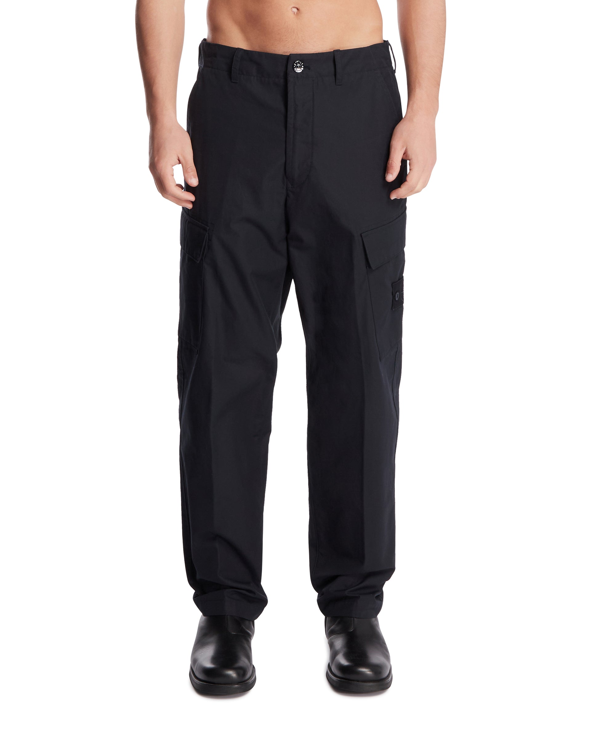 Blue Cotton Utility Pants Stone island оригінал – Купити в Україні – боковий вид