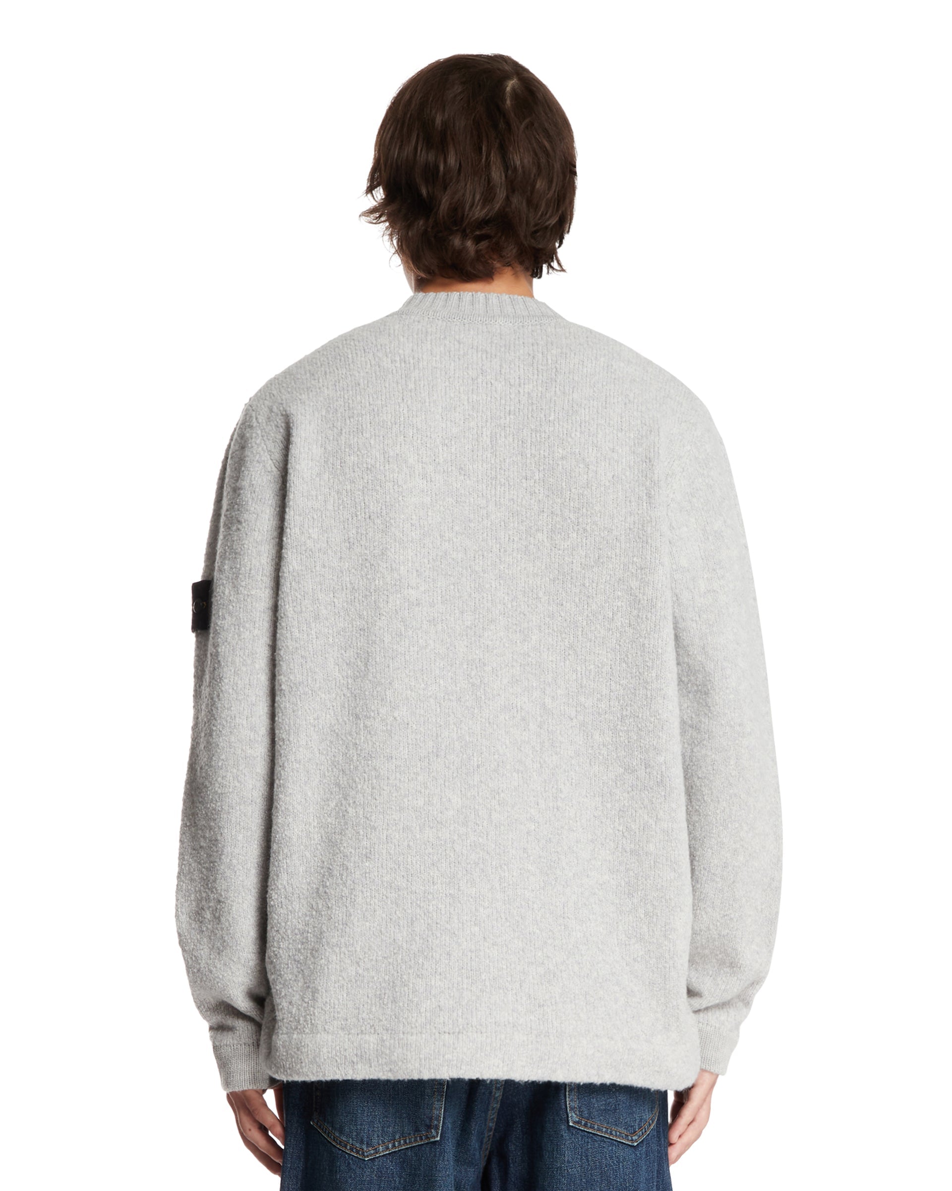 Gray Wool Crewneck Sweater - STONE ISLAND