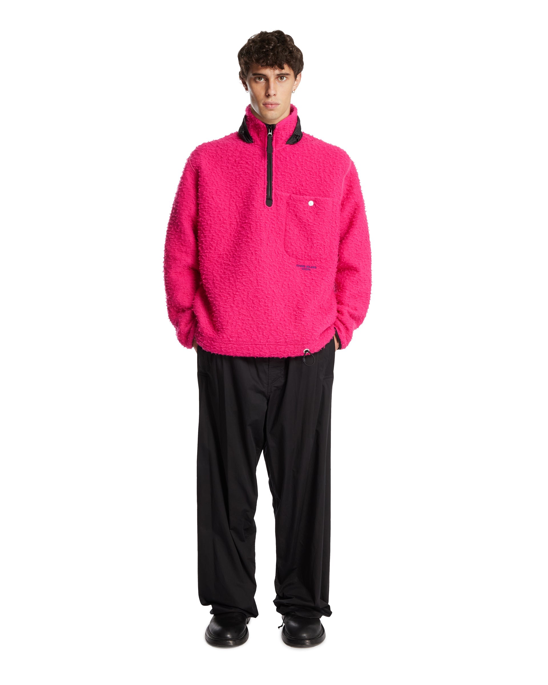 Pink Oversized Zip Hoodie 6100025 Stone island – Гарантія оригінальності – детальний вид