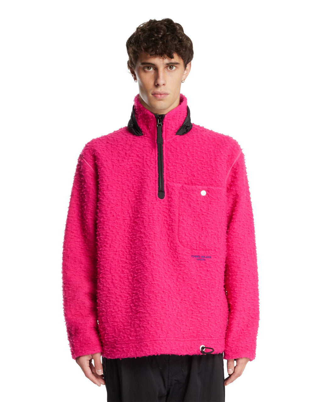 Pink Oversized Zip Hoodie 6100025 Stone island – Гарантія оригінальності – боковий вид