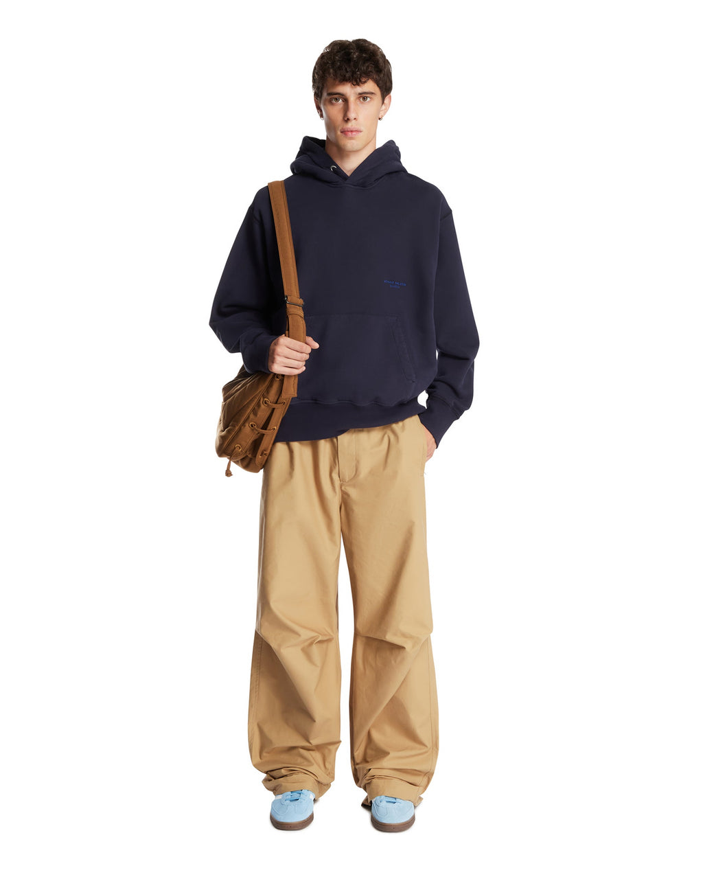 Blue Cotton Hoodie Stone island – Гарантія оригінальності – детальний вид