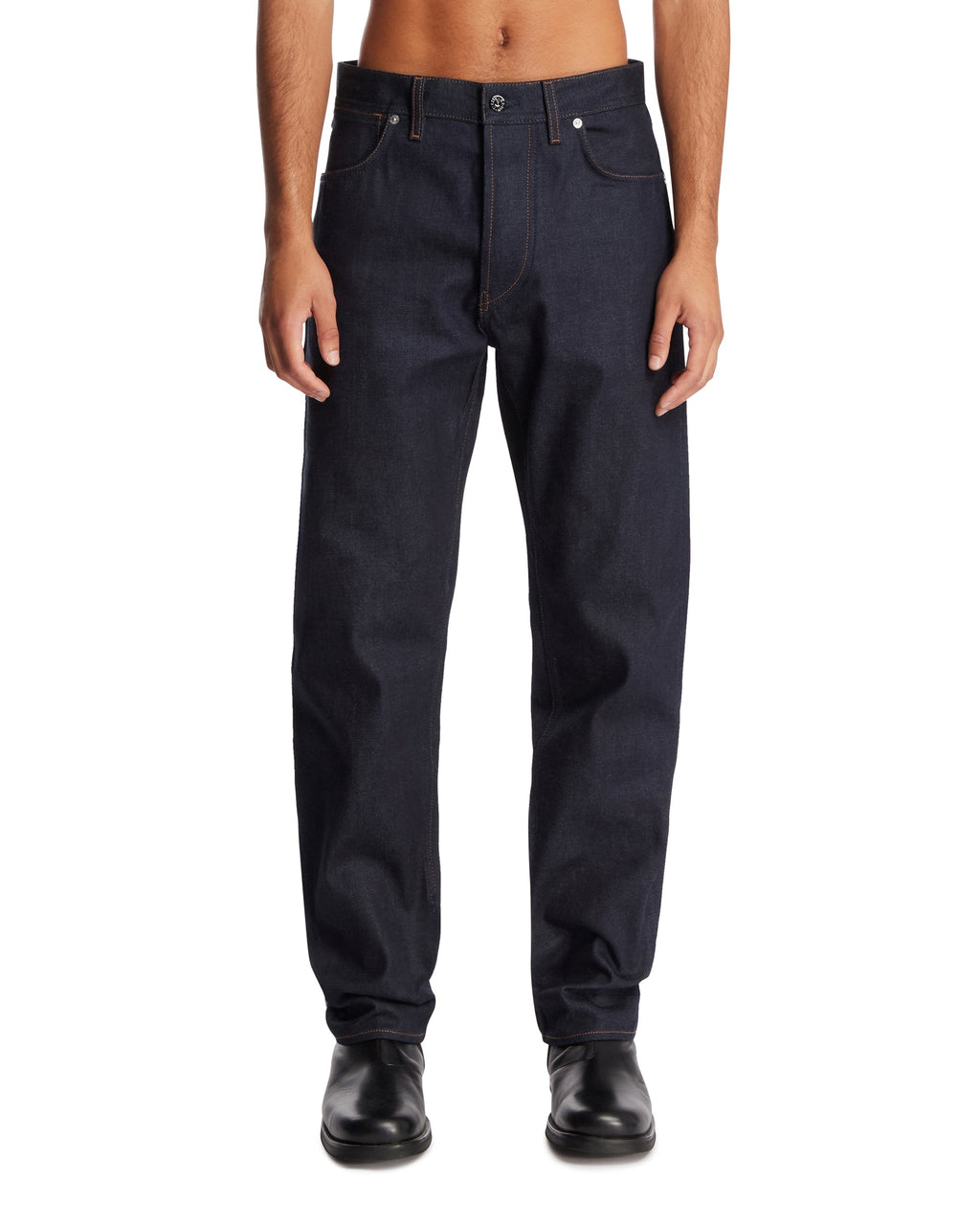 Dark Blue Straight-Leg Jeans Stone island оригінал – Купити в Україні – боковий вид