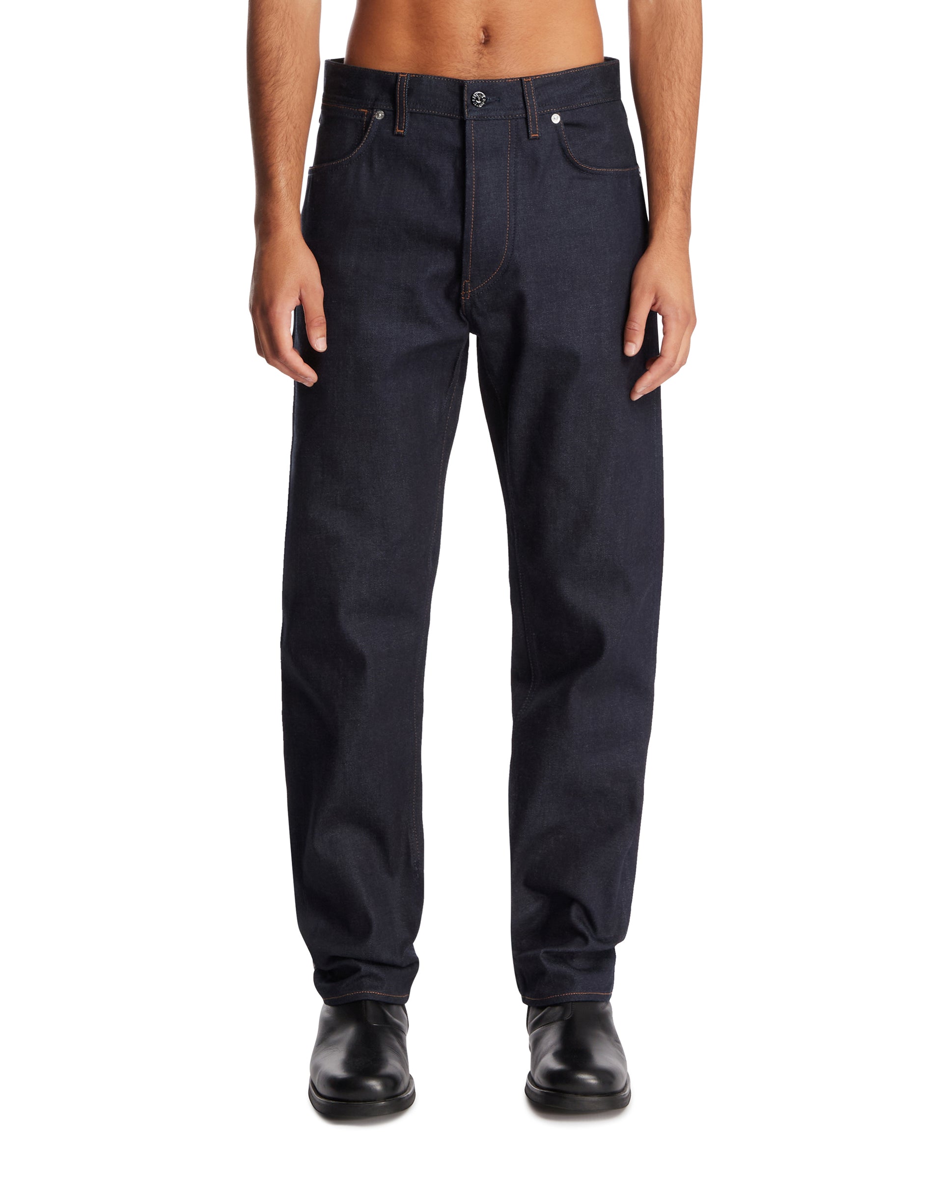 Dark Blue Straight-Leg Jeans Stone island оригінал – Купити в Україні – боковий вид
