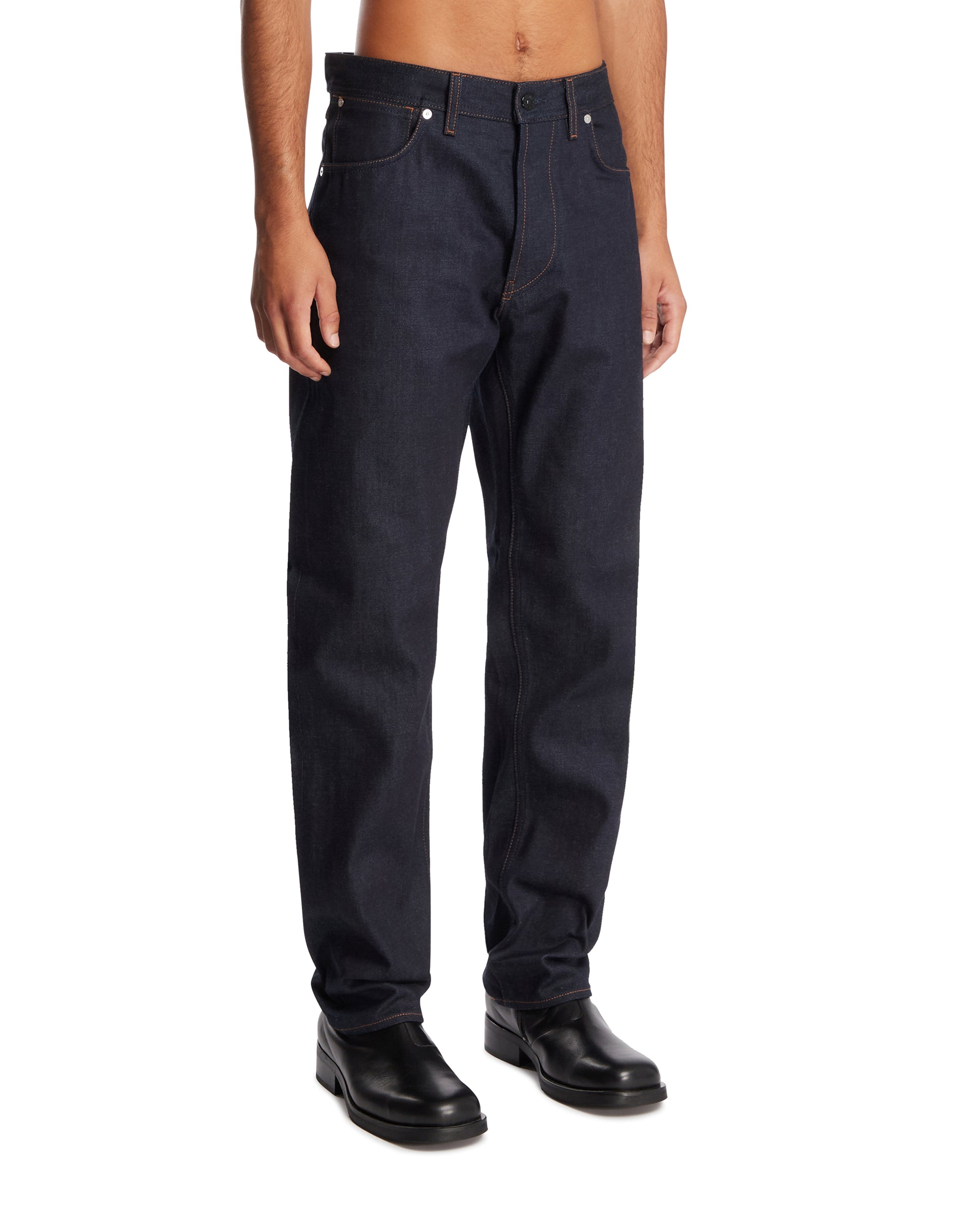 Dark Blue Straight-Leg Jeans Stone island оригінал – Купити в Україні – вид ззаду