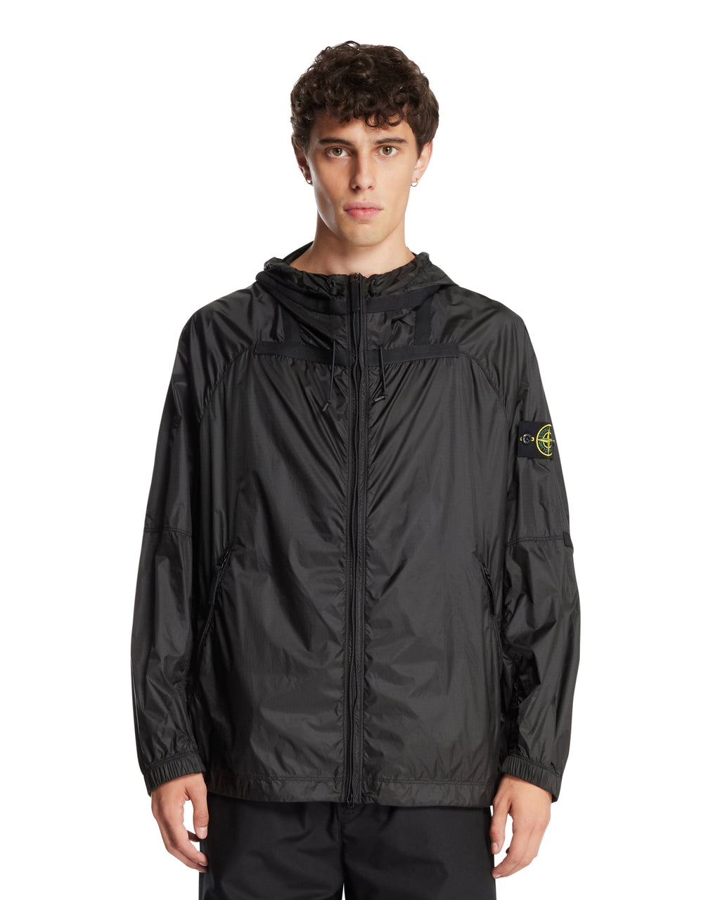 Gray Windbreaker Jacket Stone island оригінал – Купити в Україні – боковий вид