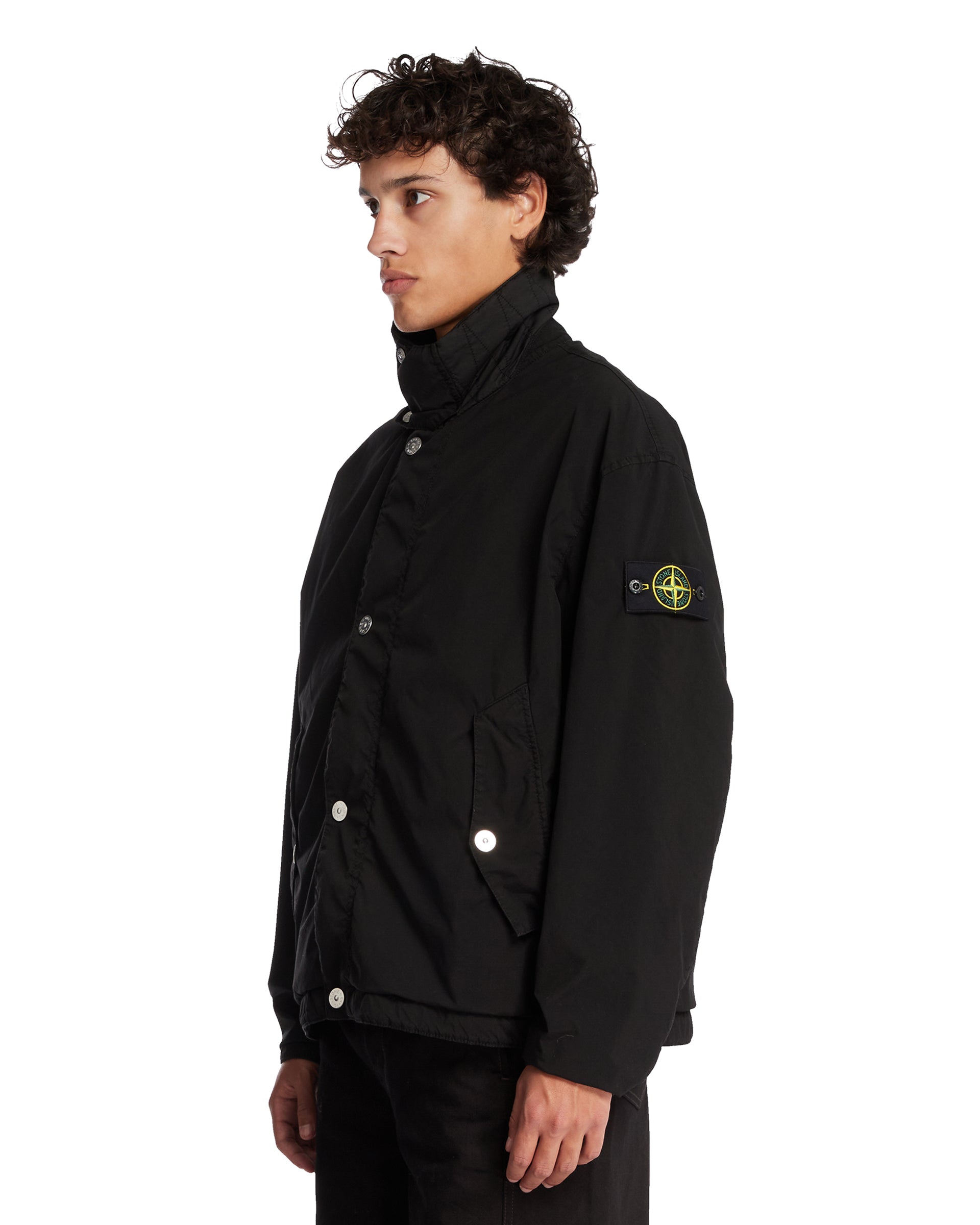 Оригінальна Black High-Collar Jacket Stone island – вид ззаду
