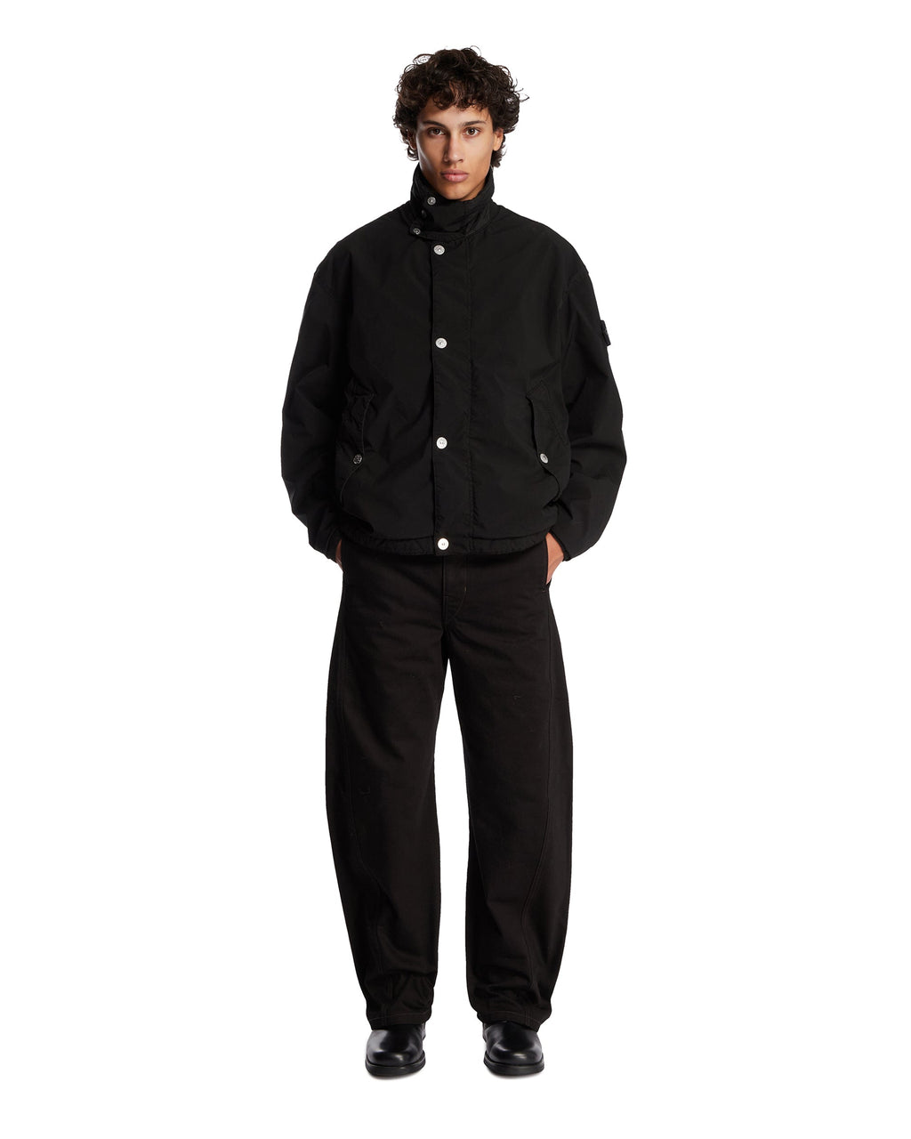 Оригінальна Black High-Collar Jacket Stone island – детальний вид