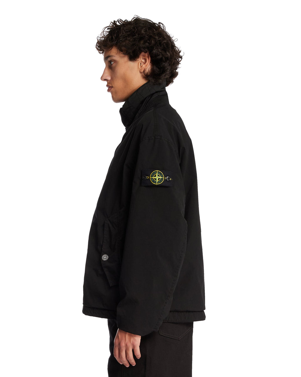 Оригінальна Black High-Collar Jacket Stone island – збільшений вид
