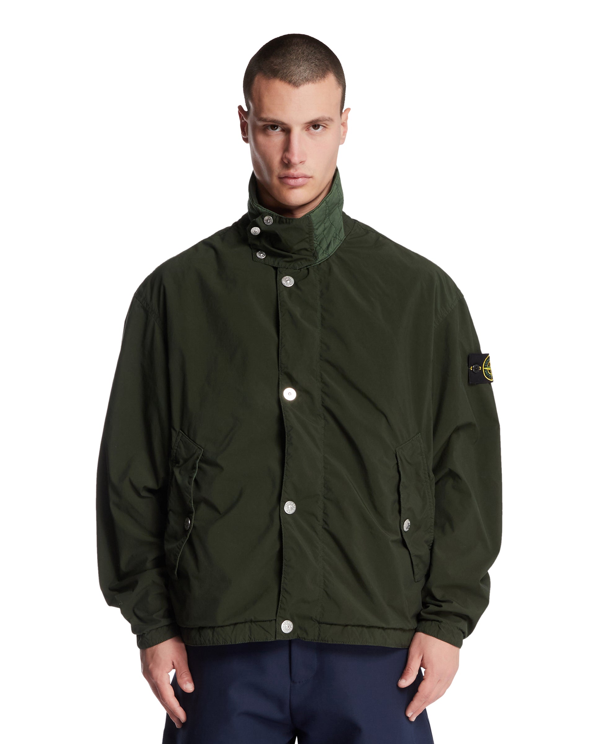 Green Coach Jacket Stone island оригінал – Купити в Україні – боковий вид