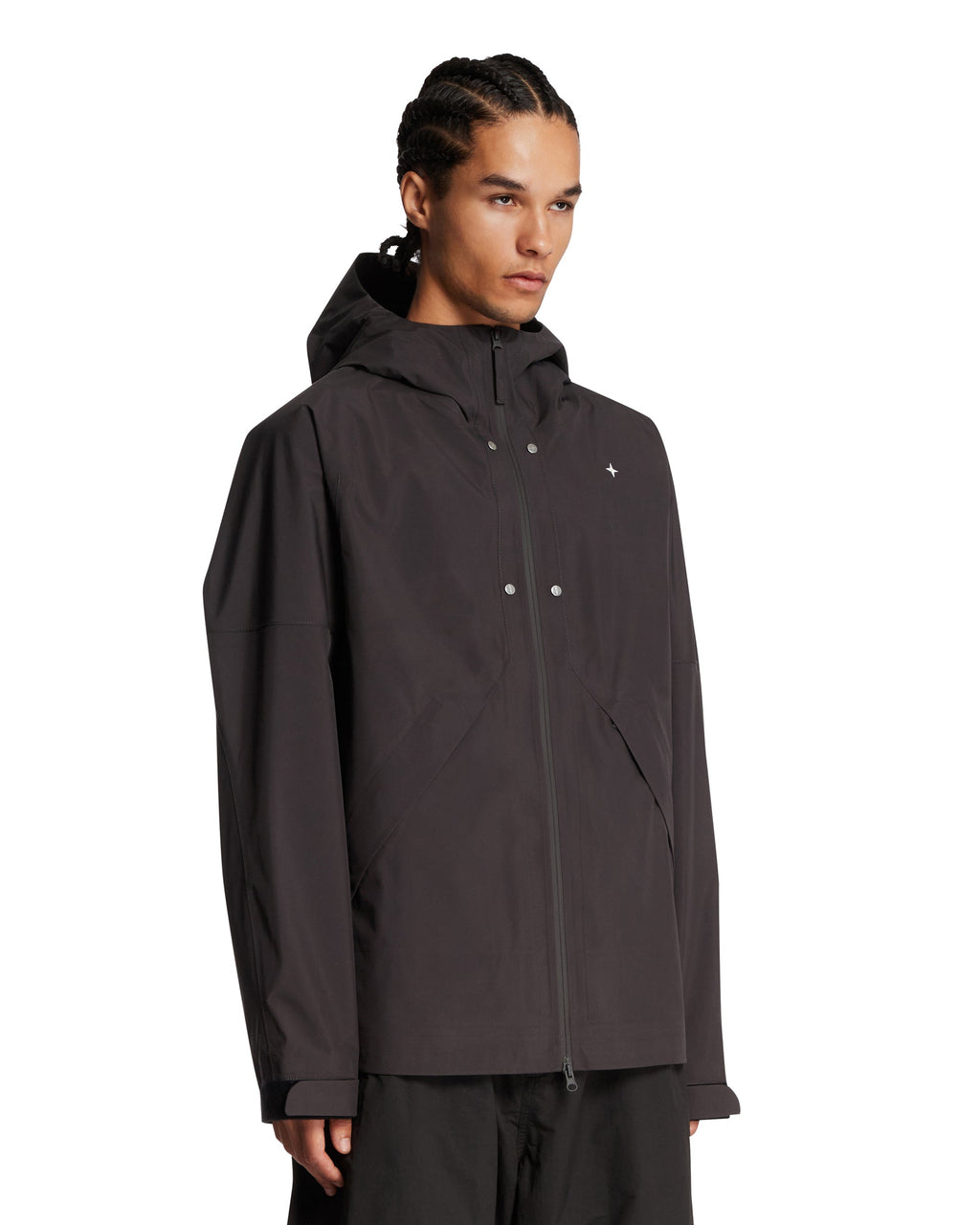 Gray Stellina Hooded Jacket With Zip Stone island оригінал – Купити в Україні – вид ззаду