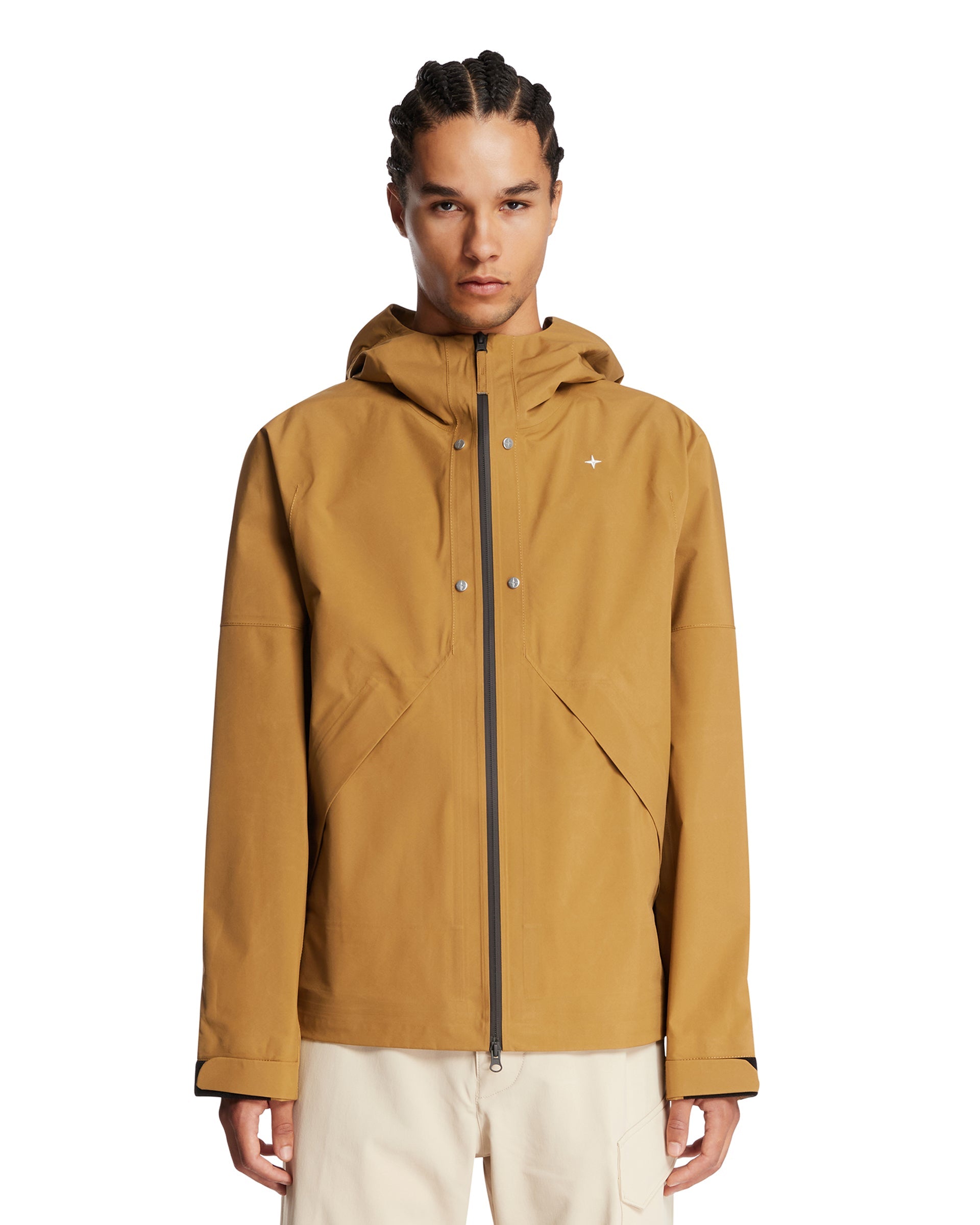 Оригінальна Beige Stellina Hooded Jacket With Zip Stone island – боковий вид