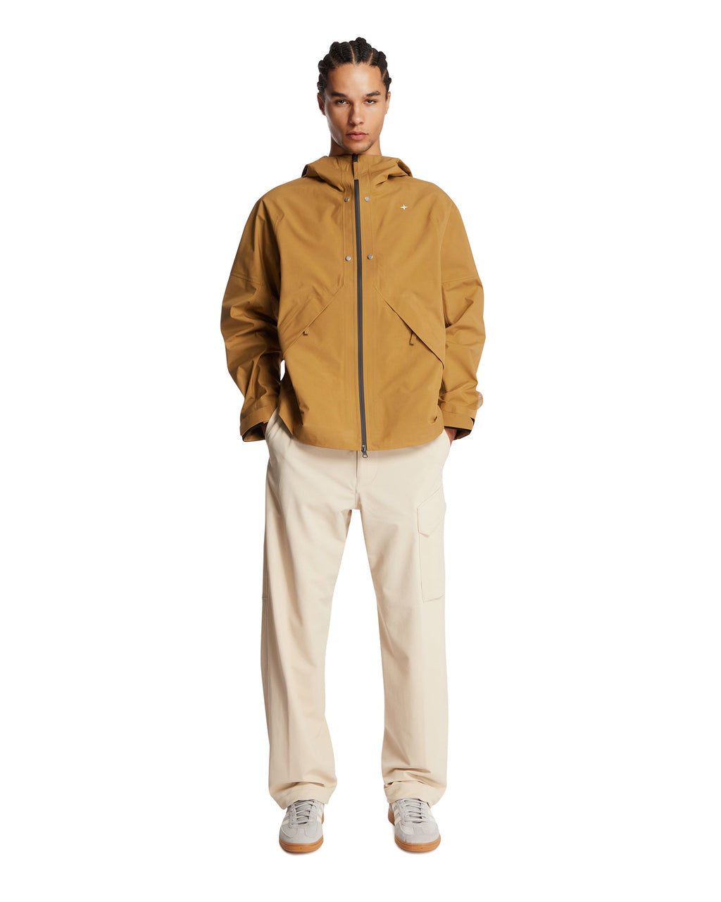 Оригінальна Beige Stellina Hooded Jacket With Zip Stone island – детальний вид