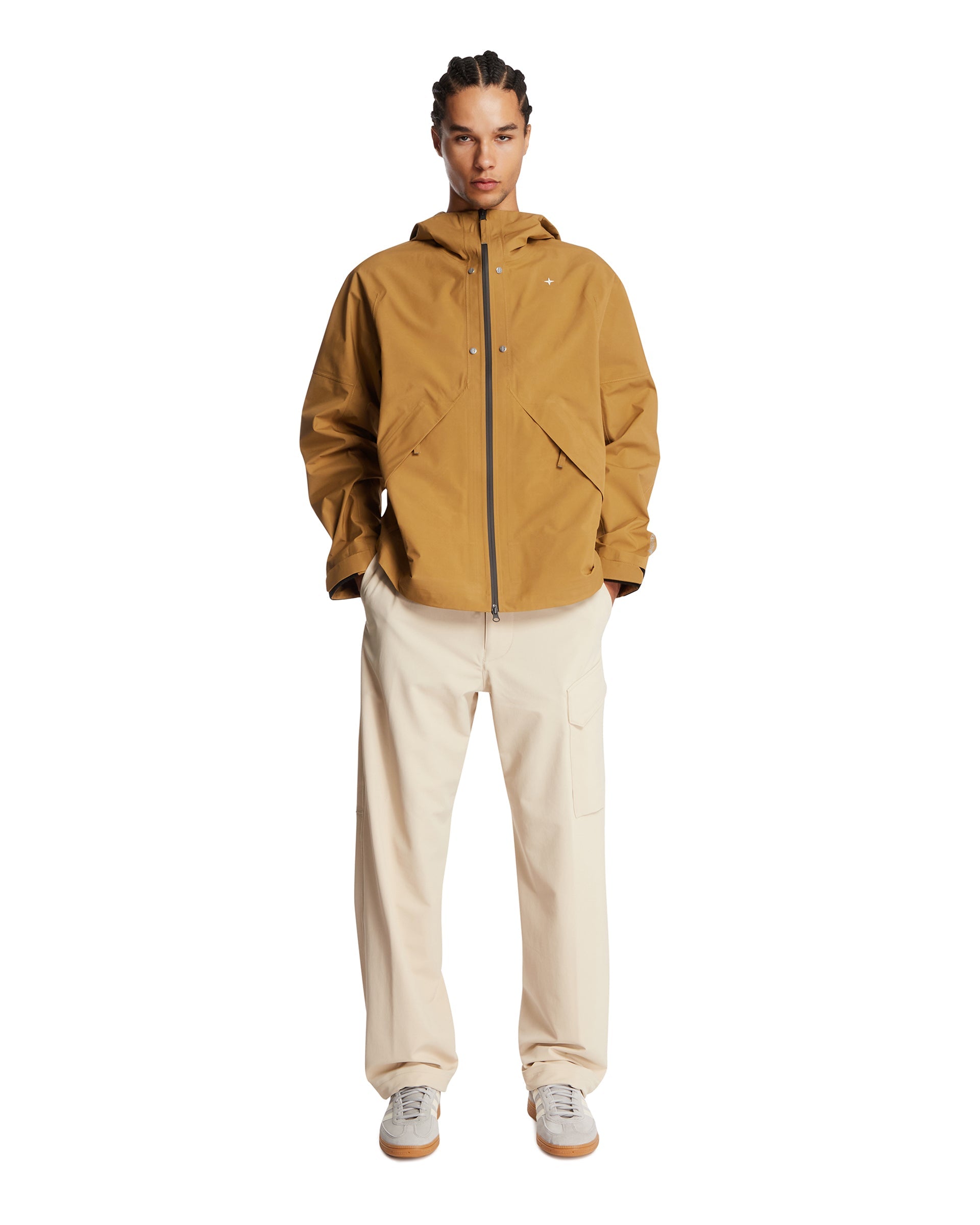 Оригінальна Beige Stellina Hooded Jacket With Zip Stone island – детальний вид