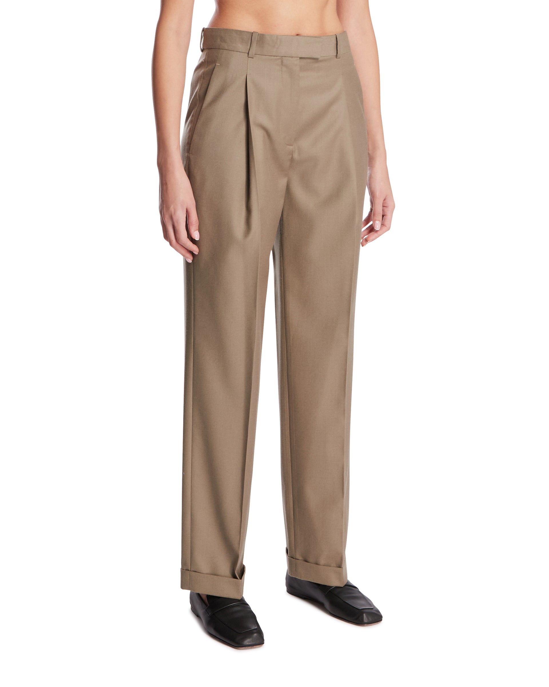 Beige Sorina Wool Trousers The row – Гарантія оригінальності – вид ззаду