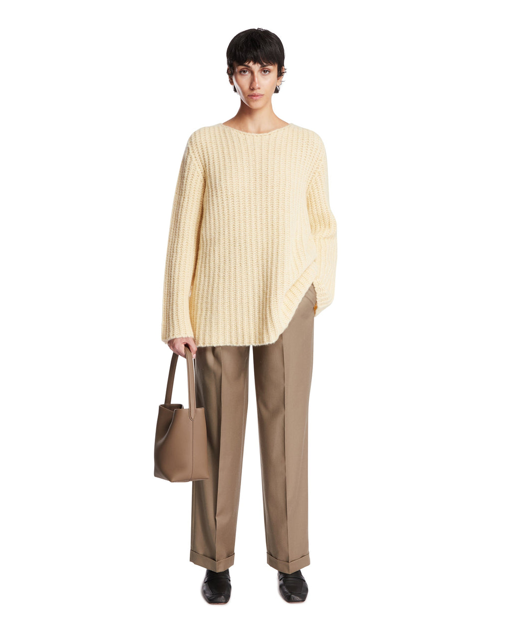 Beige Sorina Wool Trousers The row – Гарантія оригінальності – детальний вид