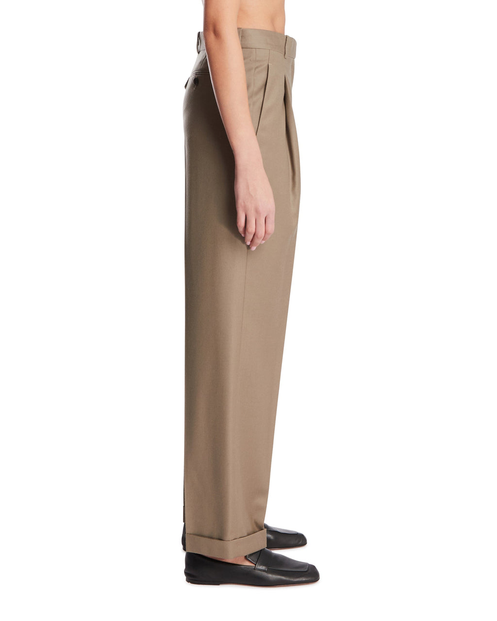 Beige Sorina Wool Trousers The row – Гарантія оригінальності – збільшений вид