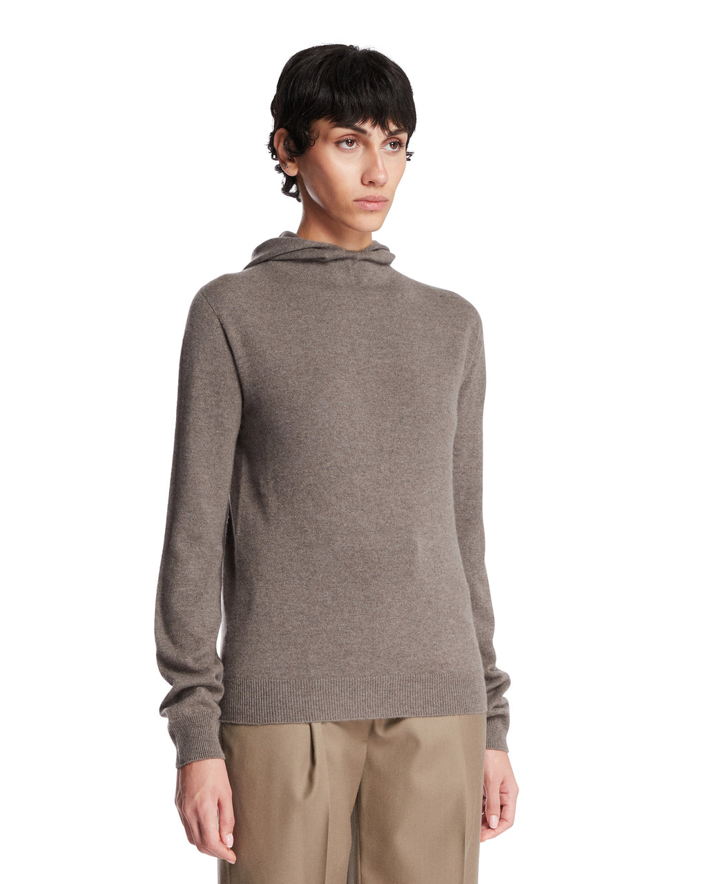 Beige Cashmere Hooded Sweater The row – Гарантія оригінальності – вид ззаду