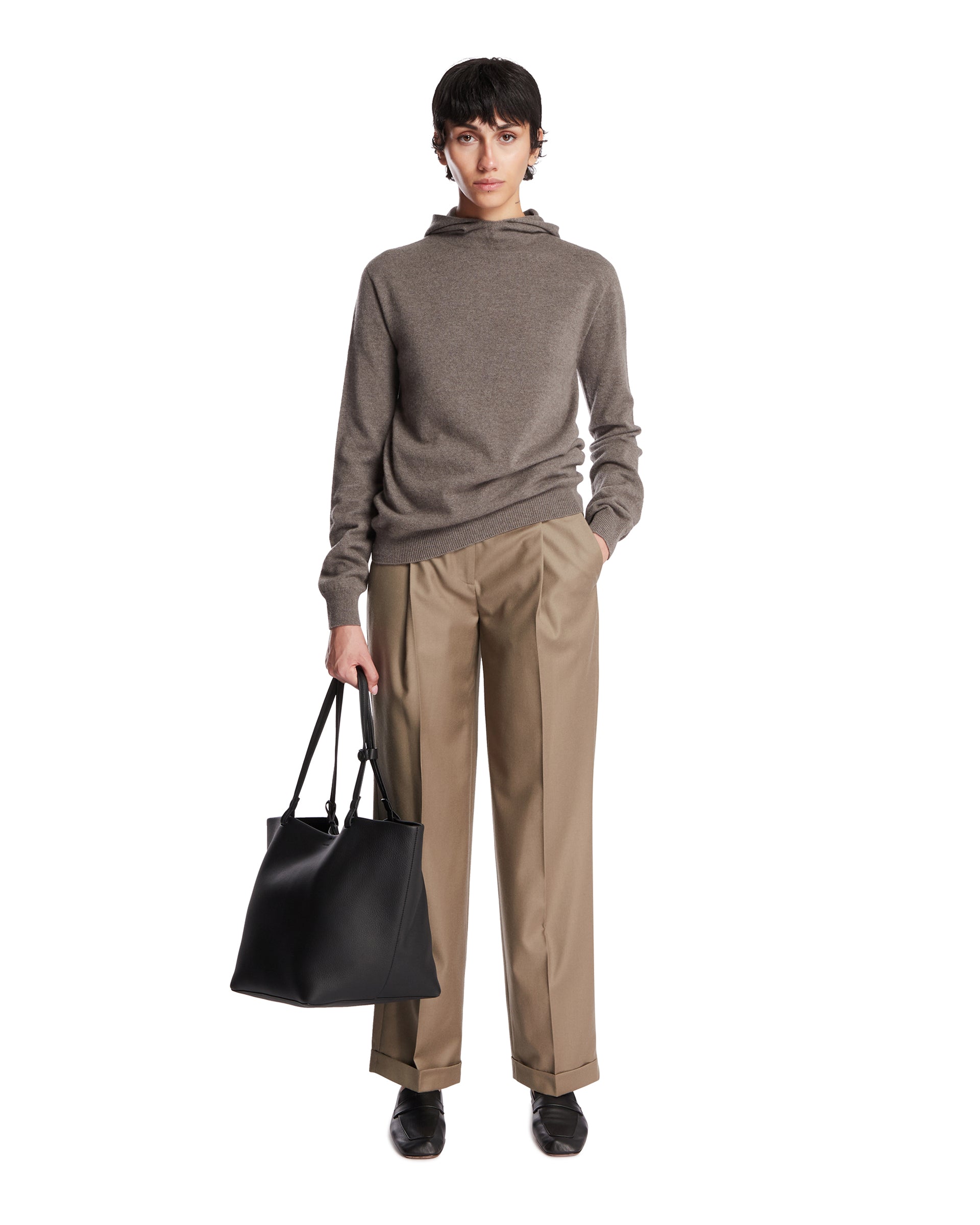 Beige Cashmere Hooded Sweater The row – Гарантія оригінальності – детальний вид