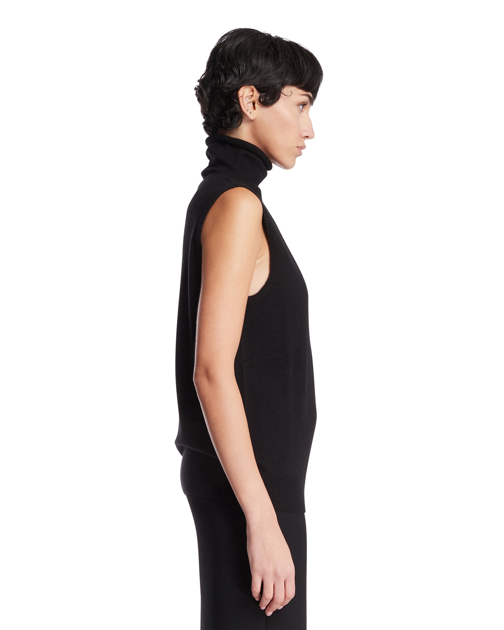 Оригінальна Black Sleeveless Cashmere Turtleneck The row – збільшений вид