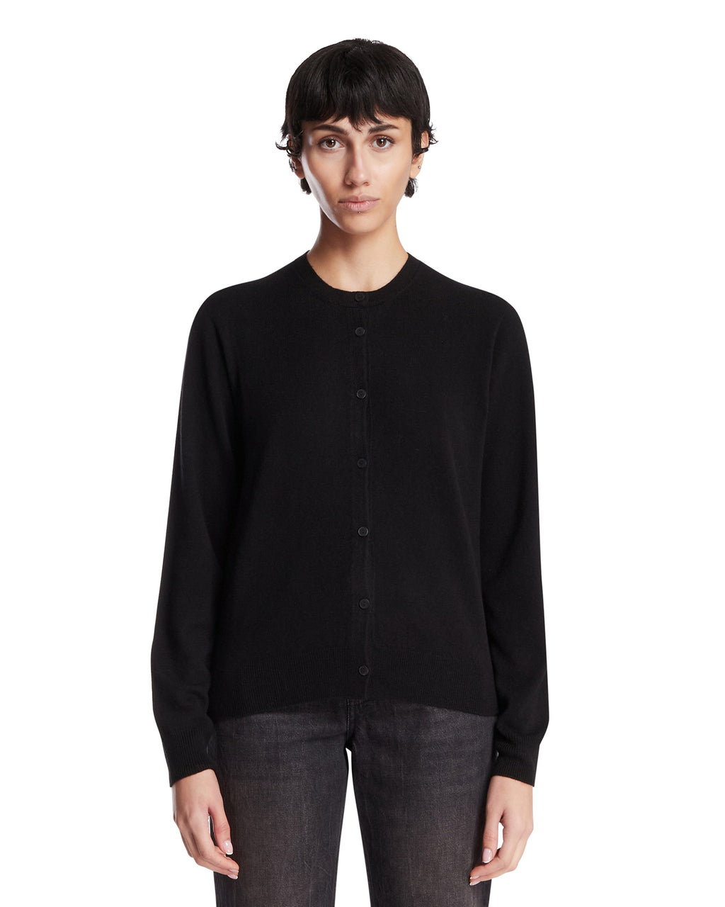 Black Cashmere Cardigan The row – Гарантія оригінальності – боковий вид