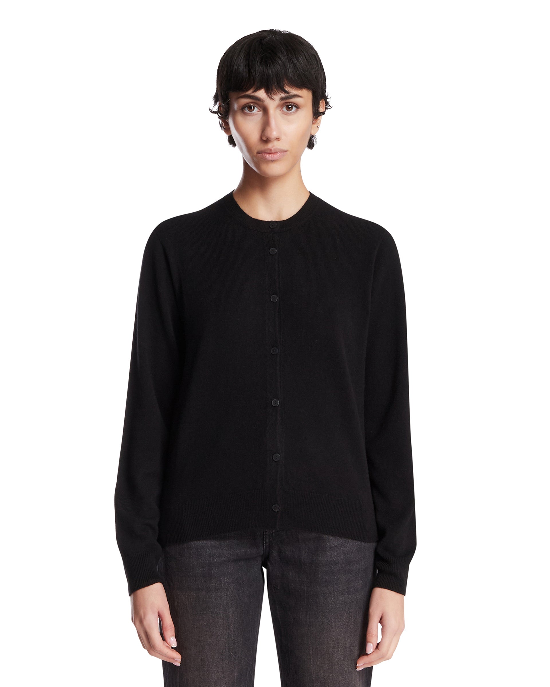 Black Cashmere Cardigan The row – Гарантія оригінальності – боковий вид