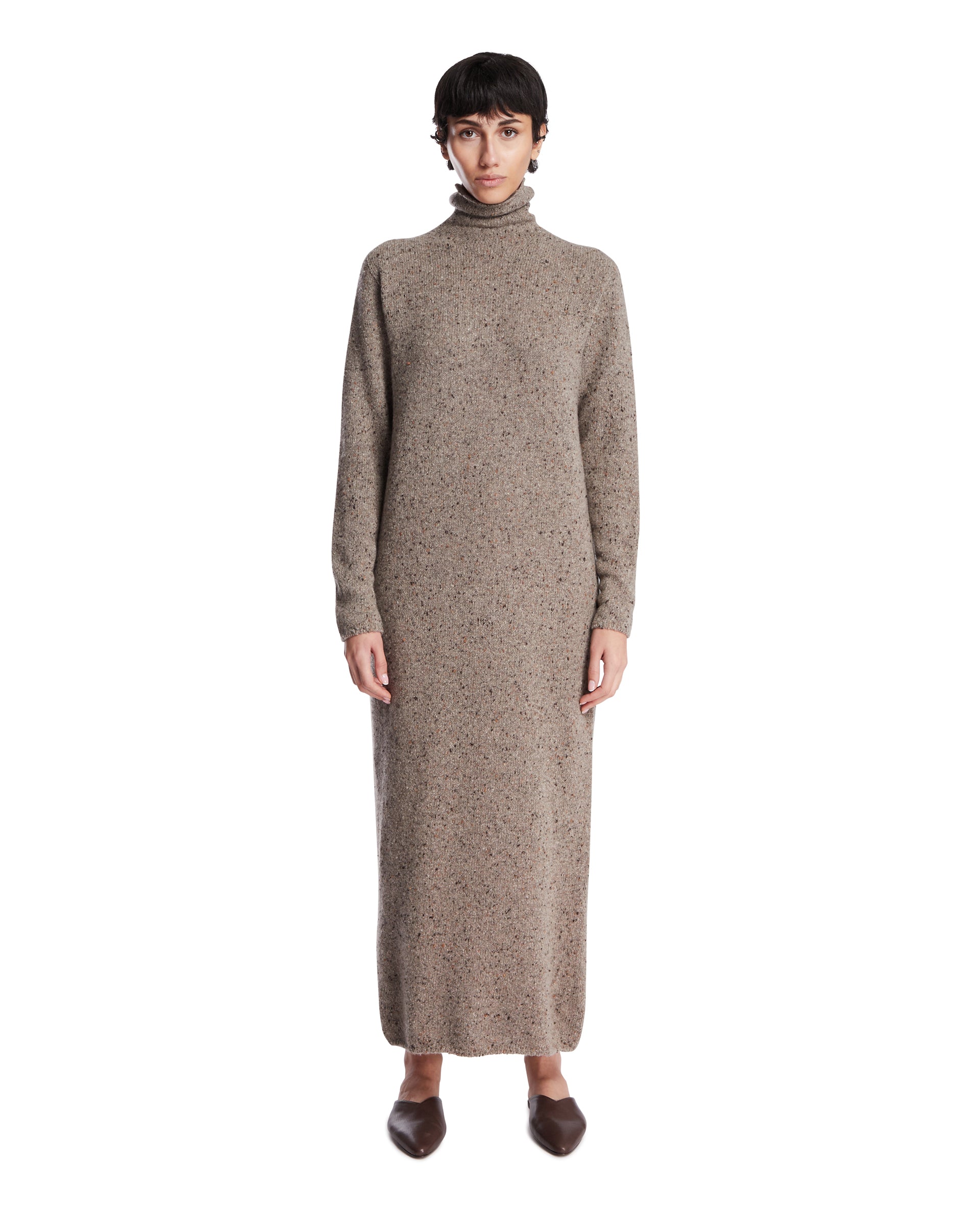 Оригінальна Beige Melani Cashmere Dress The row – боковий вид
