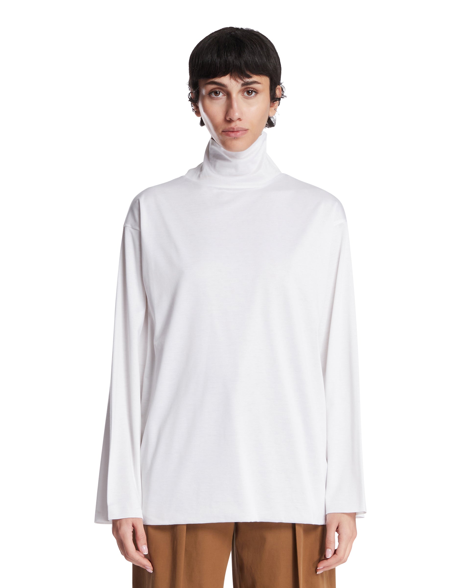 White Silk And Cotton Top The row – Гарантія оригінальності – боковий вид
