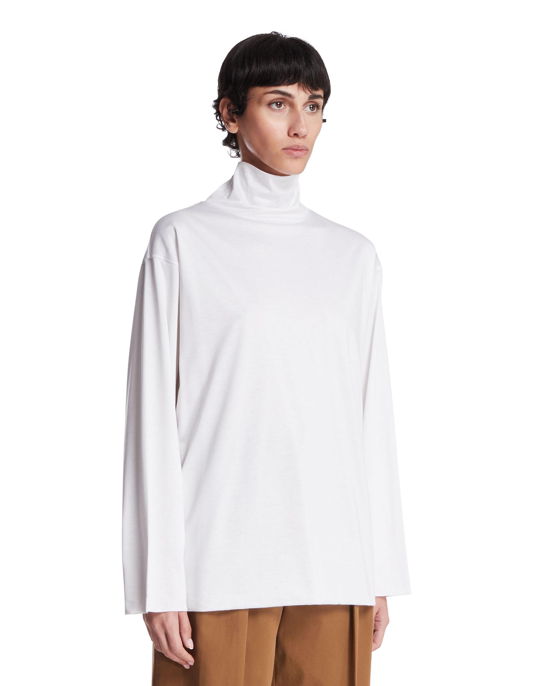 White Silk And Cotton Top The row – Гарантія оригінальності – вид ззаду