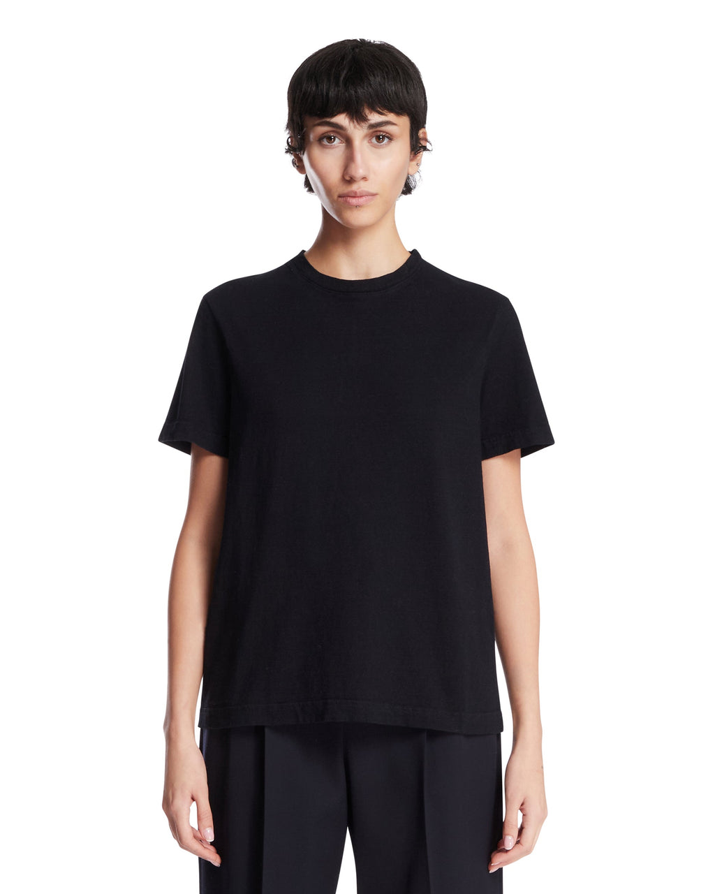 Blue Serata Cotton T-Shirt The row – Гарантія оригінальності – боковий вид